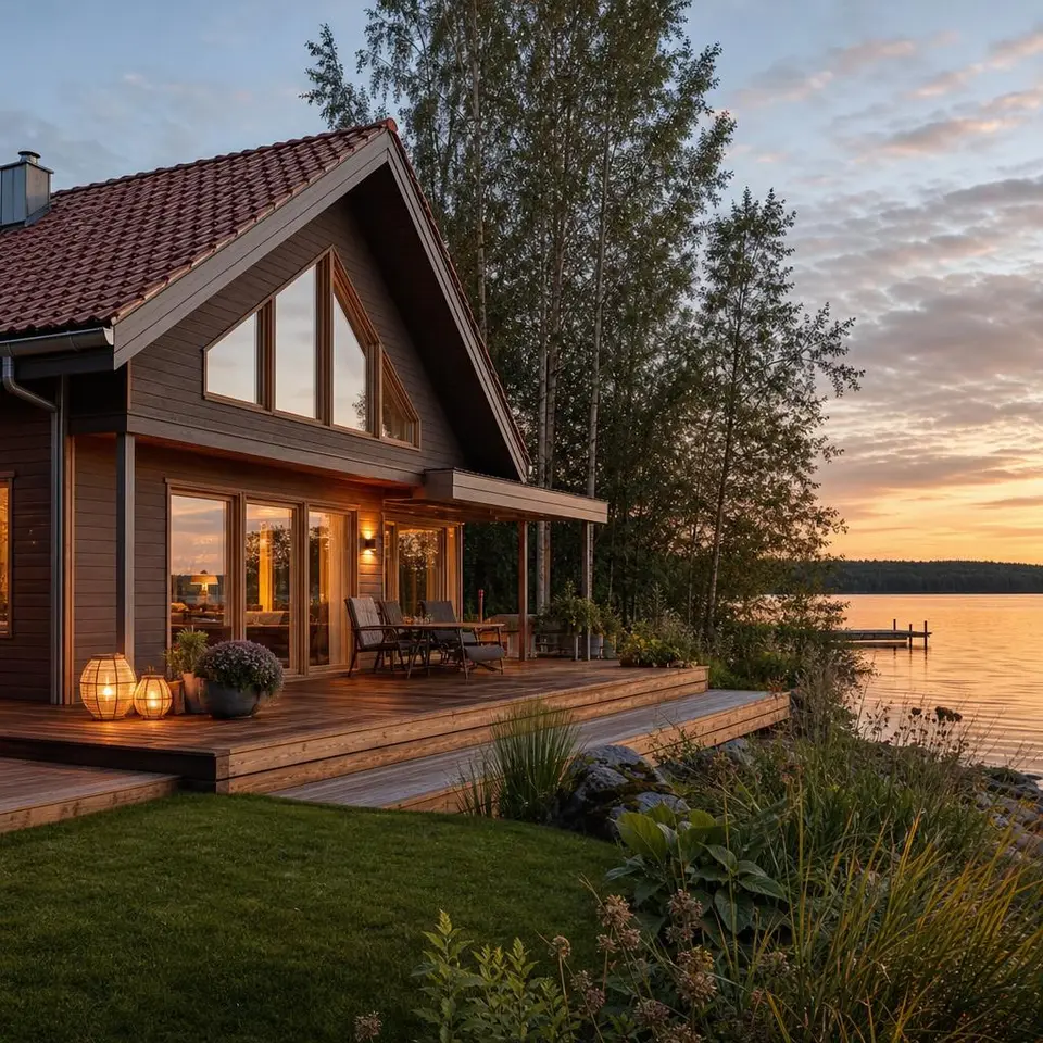 Gemütliches Ferienhaus mit Holzterrasse am See – Erholung im eigenen Feriendomizil