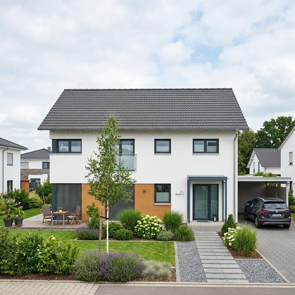 Ausbauhaus Home 4 des Herstellers allkauf haus — in Holztafelbauweise, rund 142 m²