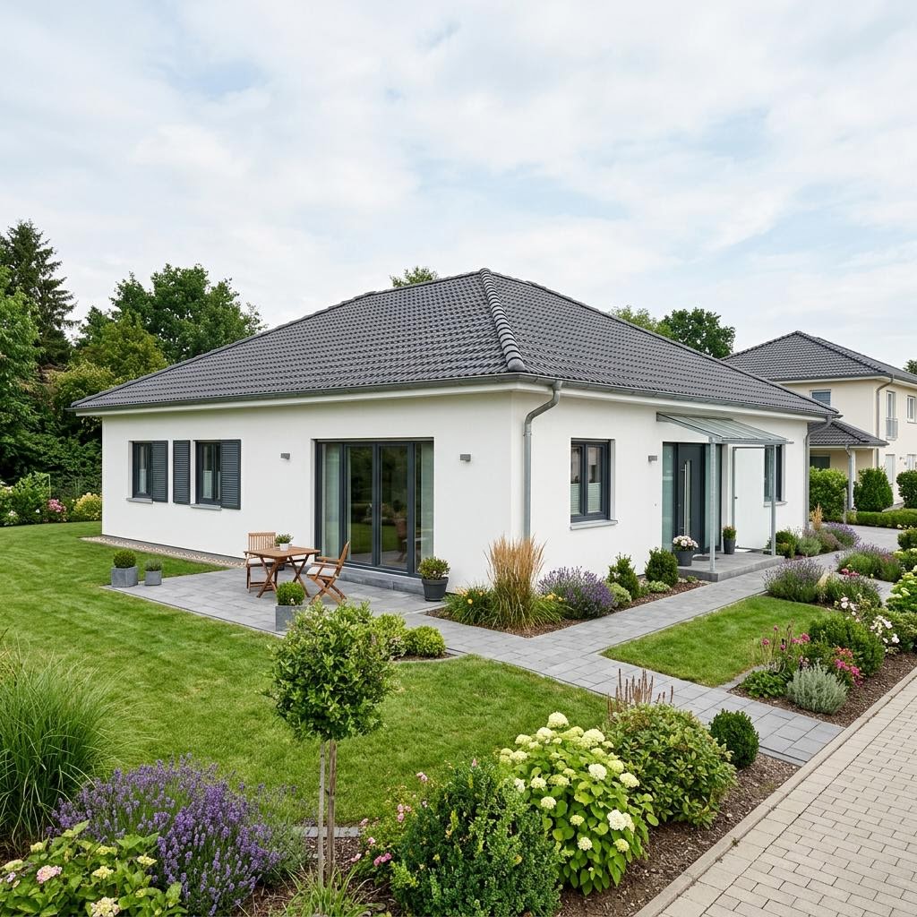 Bungalow Lifetime 1 des Herstellers allkauf haus — in Holztafelbauweise, rund 88 m²