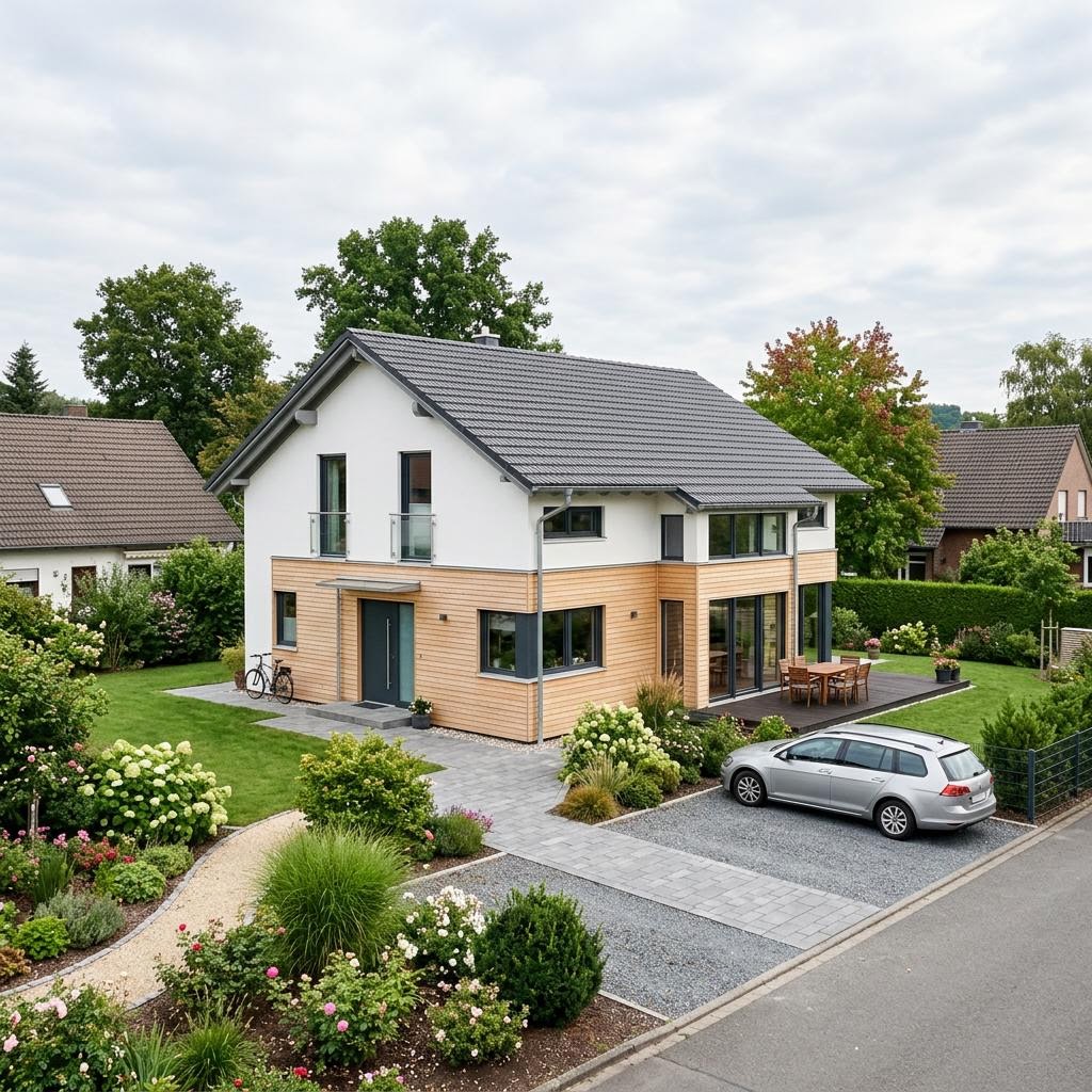 Einfamilienhaus Vita Classic 130 des Herstellers allkauf haus als Ausbauhaus mit Satteldach