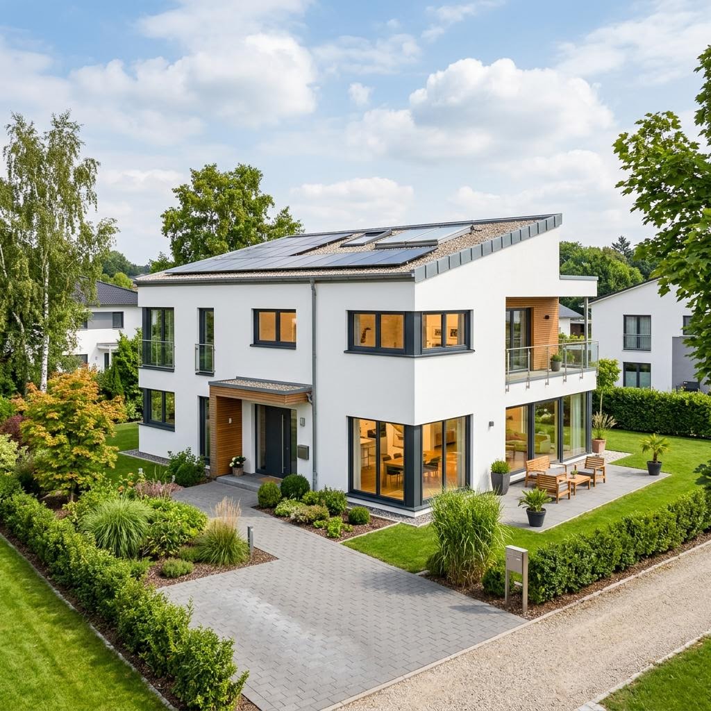 Einfamilienhaus Cubus Flach 149 des Herstellers Baudirekt Architektenhäuser mit Flachdach — 149 m²