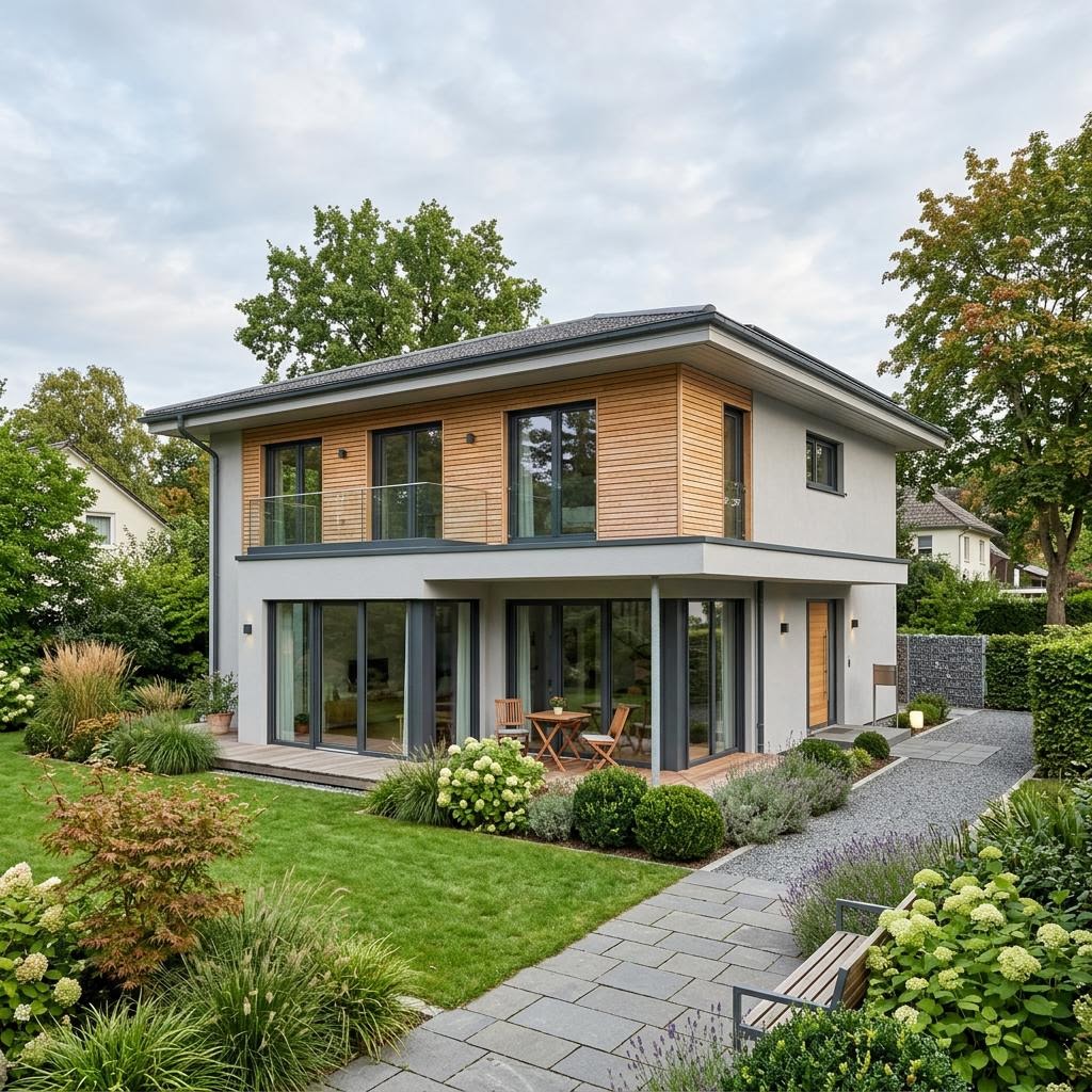 Flachdachhaus Concept-M Flat 145 des Herstellers Bien-Zenker mit Flachdach — Design-Fertighaus mit 145 m²