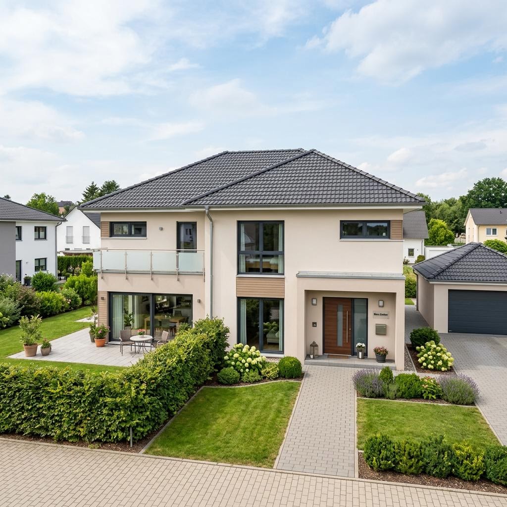 Doppelhaus Doppelhaus Celebration 122 des Herstellers Bien-Zenker — Zeltdach, 122 m²