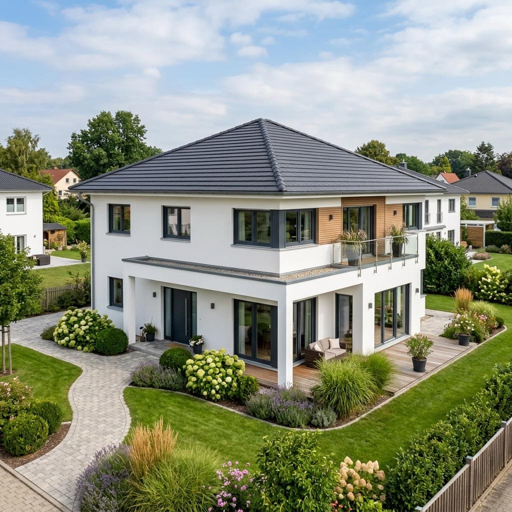 Stadtvilla Evolution Walm 154 des Herstellers Bien-Zenker mit Walmdach — 154 m²