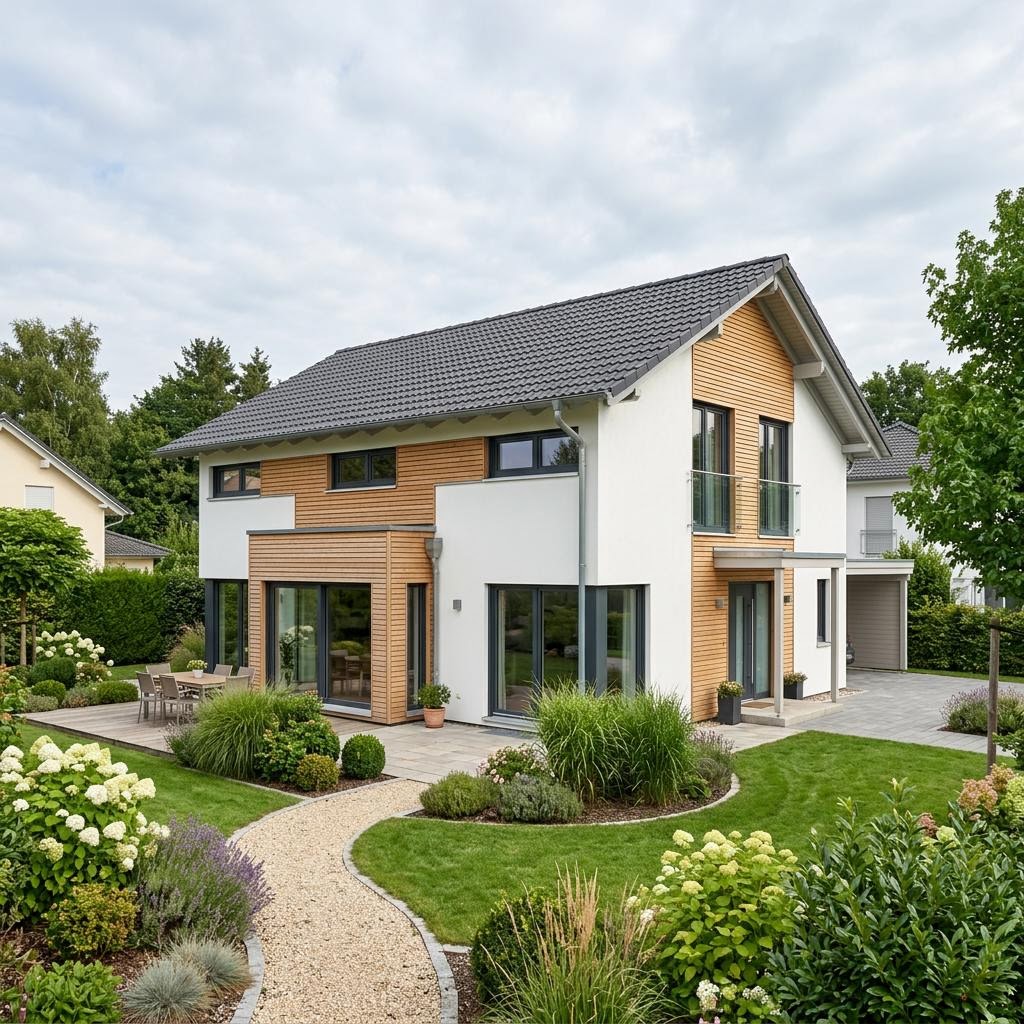 Einfamilienhaus Fantastic 152 V des Herstellers Bien-Zenker als Fertighaus mit Satteldach