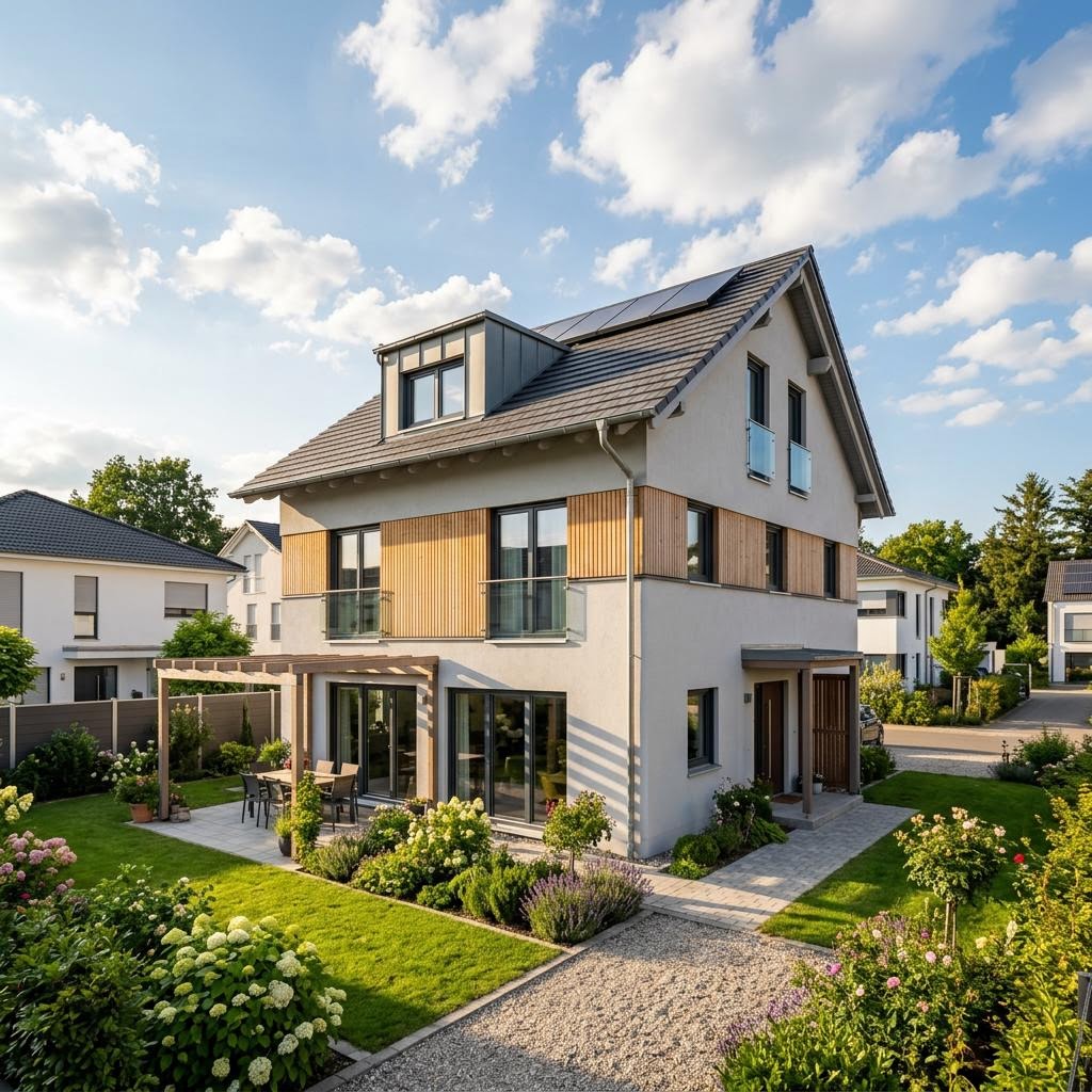 Reihenhaus Reihenendhaus Celebration R152 des Herstellers Bien-Zenker mit Satteldach und 152 m² Wohnfläche