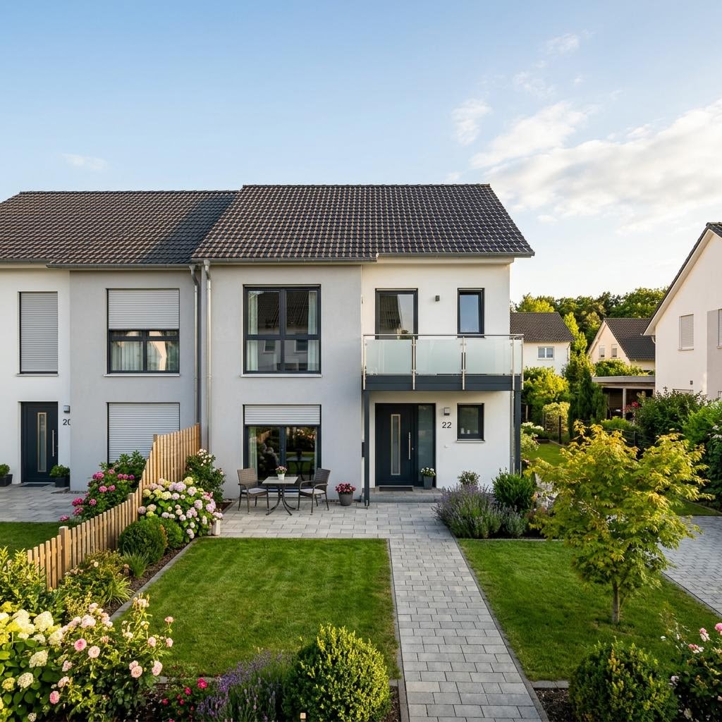 Reihenhaus Reihenmittelhaus Evolution R124 des Herstellers Bien-Zenker mit Satteldach und 124 m² Wohnfläche