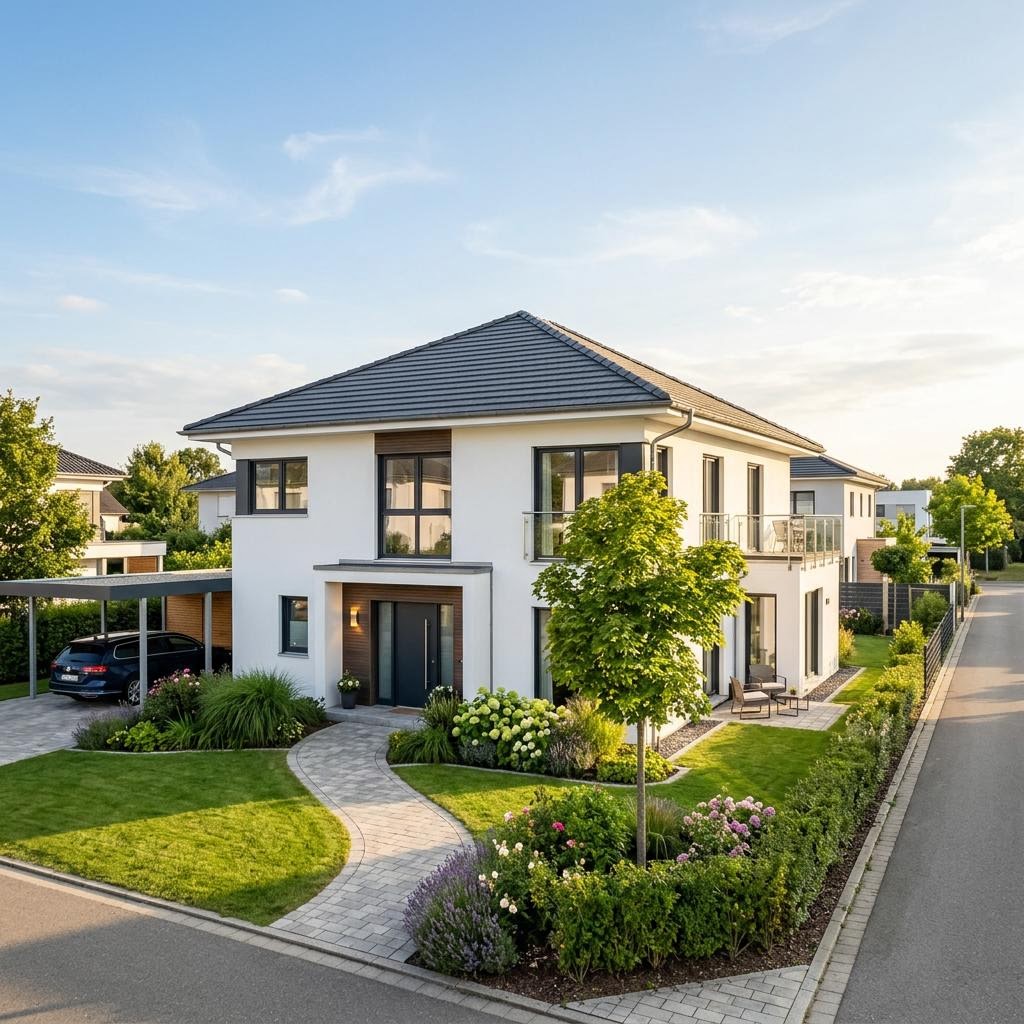 Stadtvilla Concept 168 des Herstellers Bien-Zenker mit Walmdach