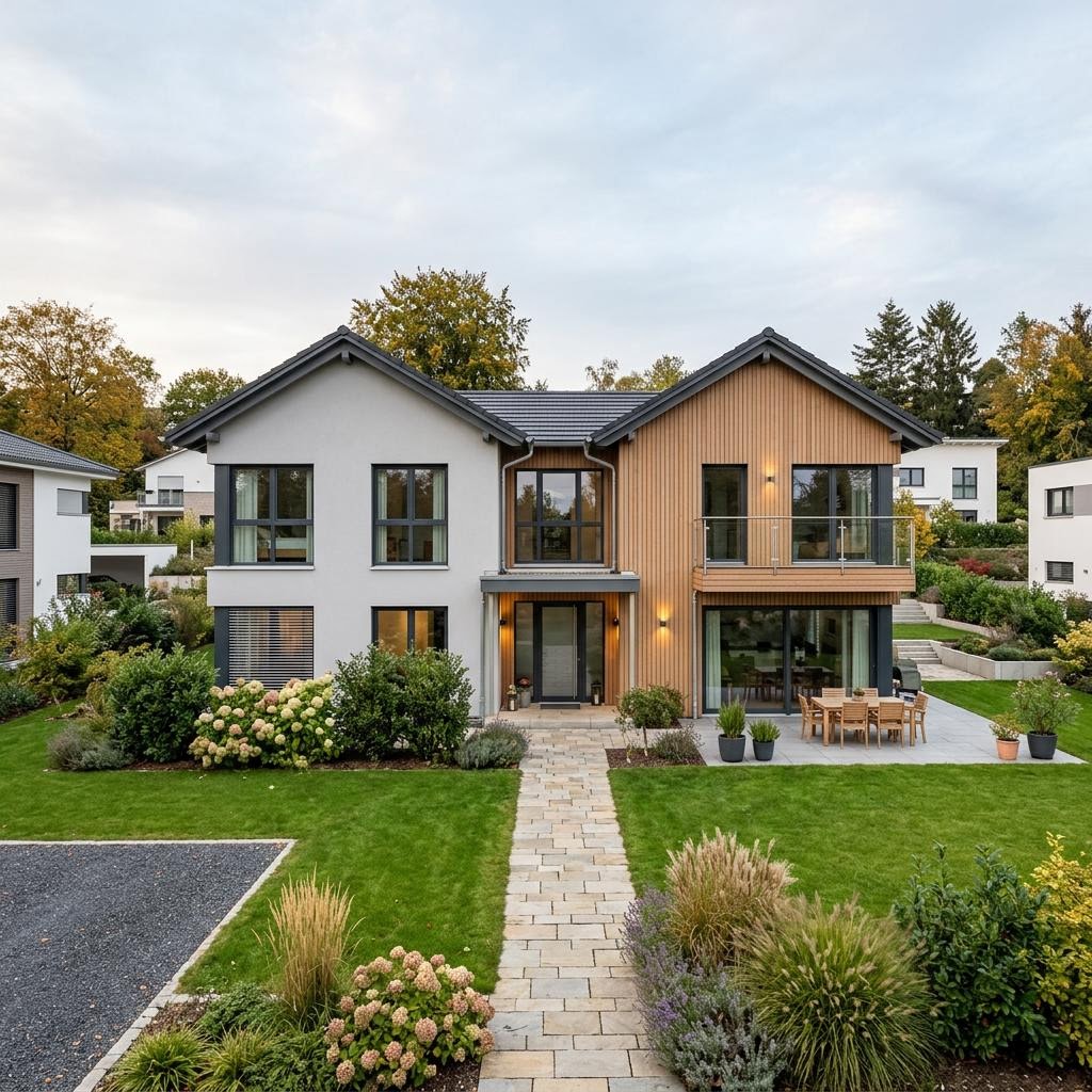 Mehrgenerationenhaus Mehrgenerationenhaus Carree Generation 232 des Herstellers Büdenbender Hausbau — Satteldach, 232 m²