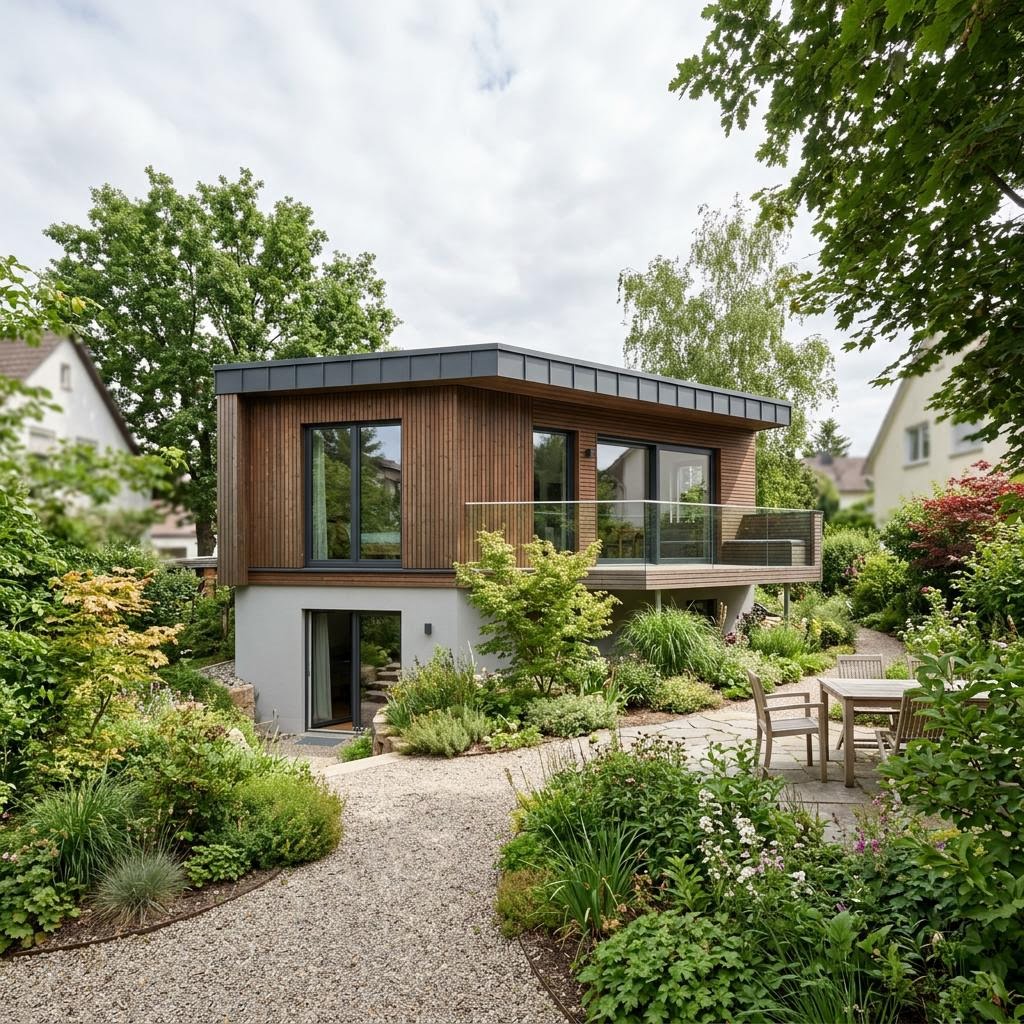 Aufstockung Aufstockung Modul 52 des Herstellers Commod-Haus — kreislauffähiges Holzmodul zur Dachaufstockung mit Flachdach und 52 m²
