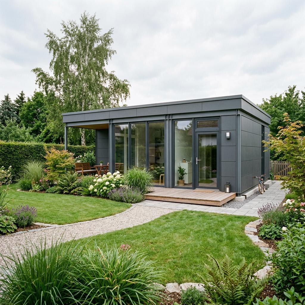 Tiny House Unit 33 des Herstellers containerwerk — Stahlmodulbau mit 33 m²