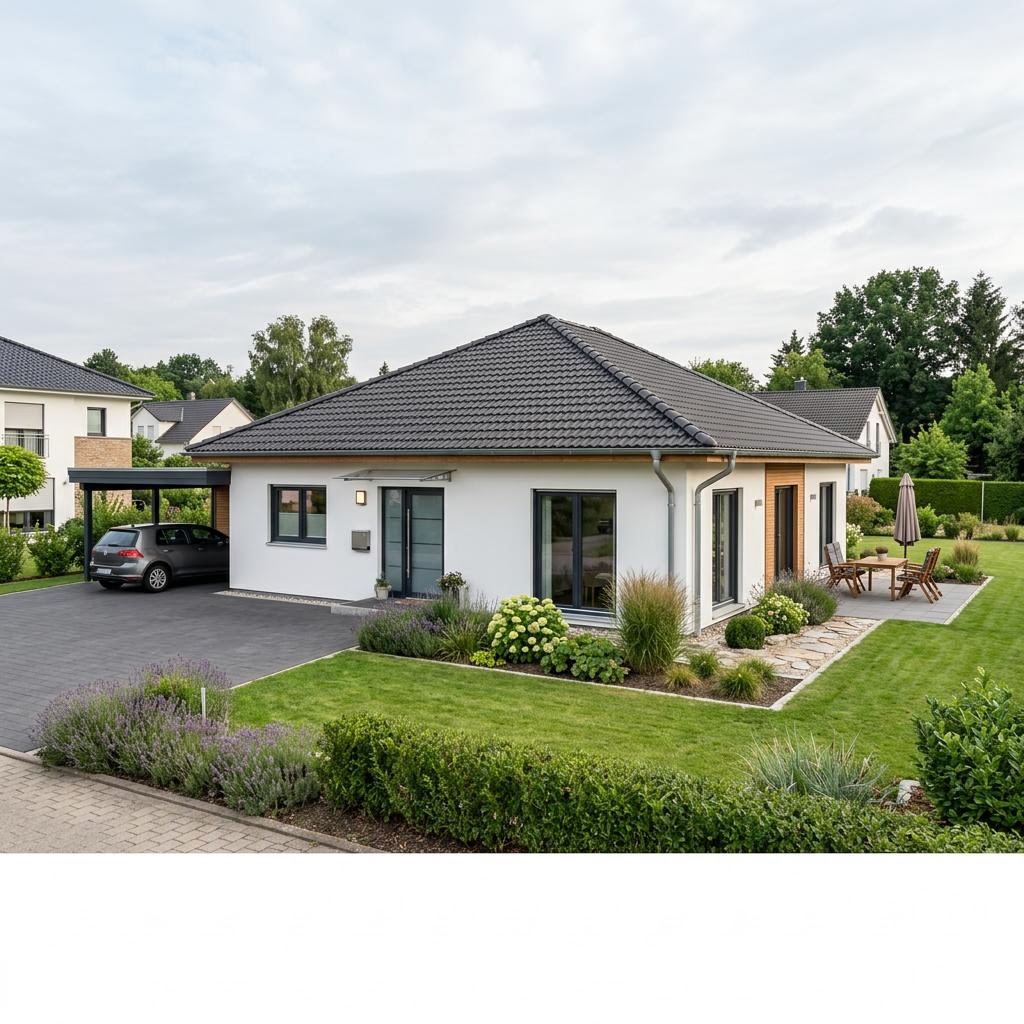 Bungalow Park 127 des Herstellers Danwood — in Holztafelbauweise, rund 127 m²