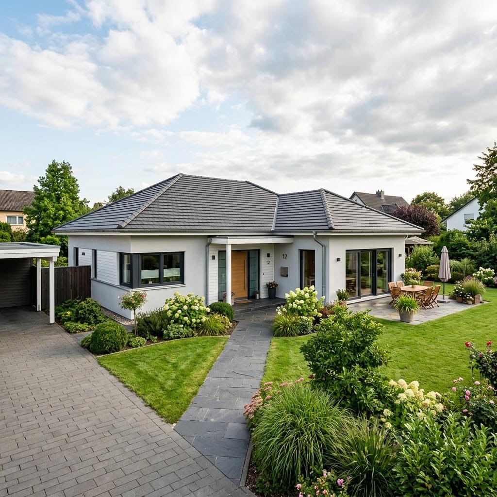 Bungalow Park 142 des Herstellers Danwood — in Holztafelbauweise, rund 142 m²