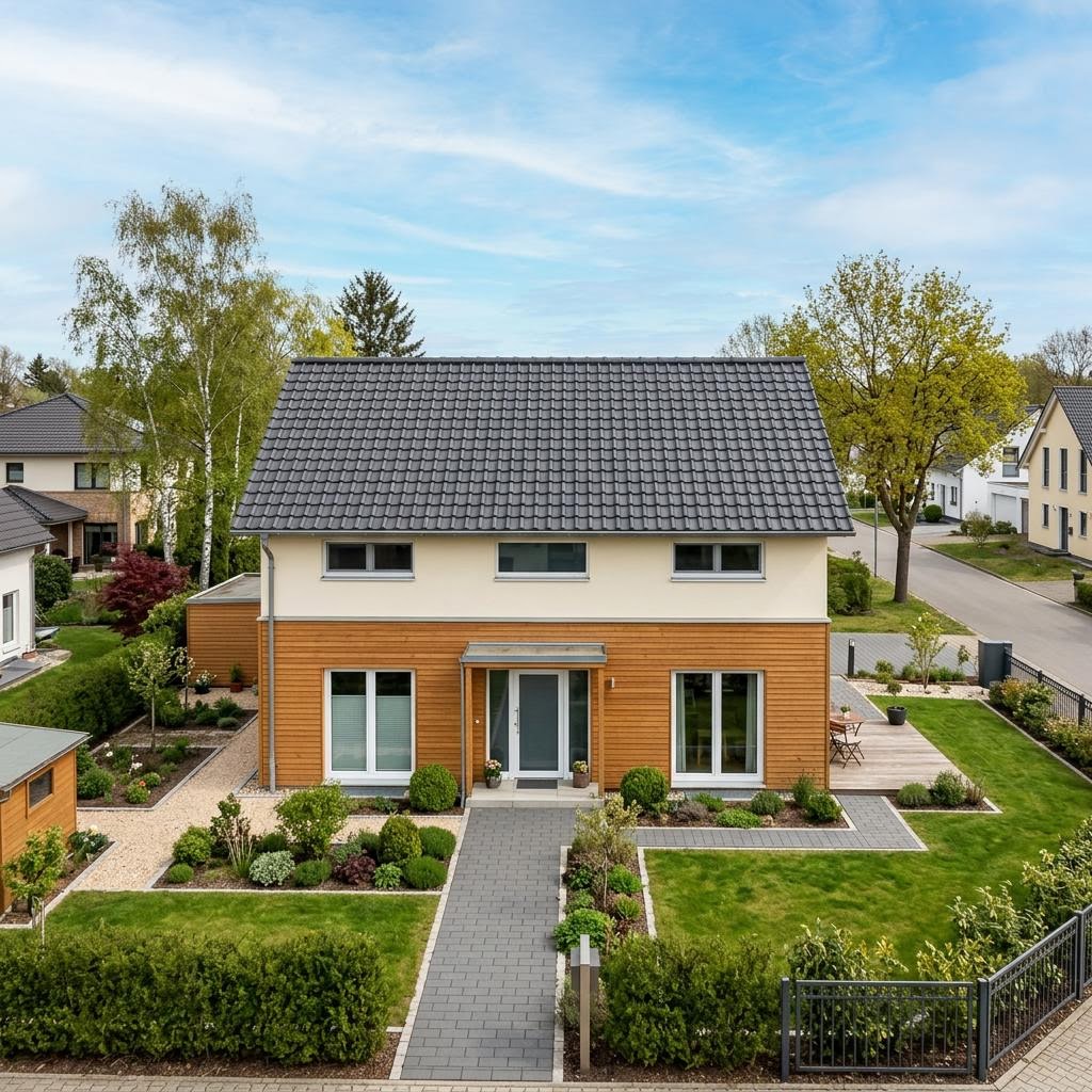 Einfamilienhaus Dänische Sattel 133 des Herstellers Danhaus Deutschland mit Satteldach — 133 m²