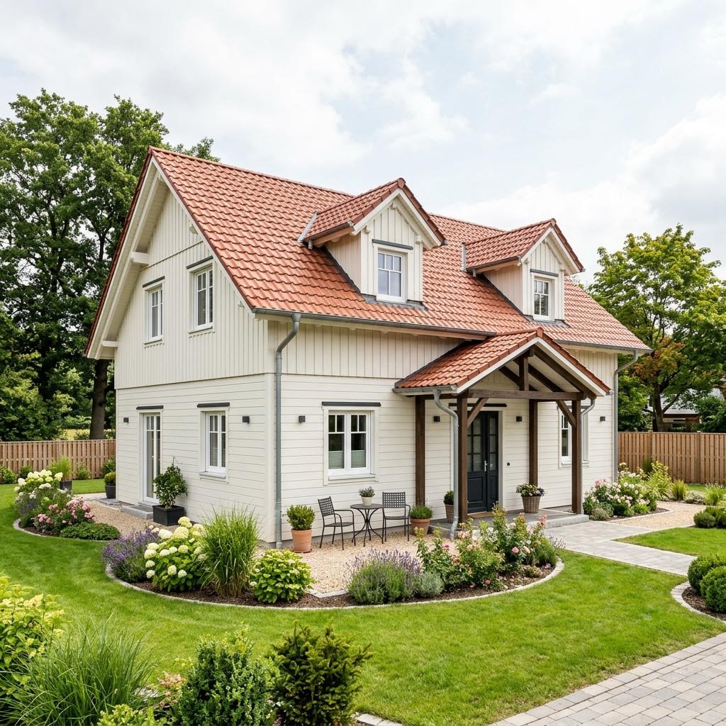 Landhaus Landhof 125 des Herstellers Danhaus — in Holzrahmenbauweise, rund 125 m²