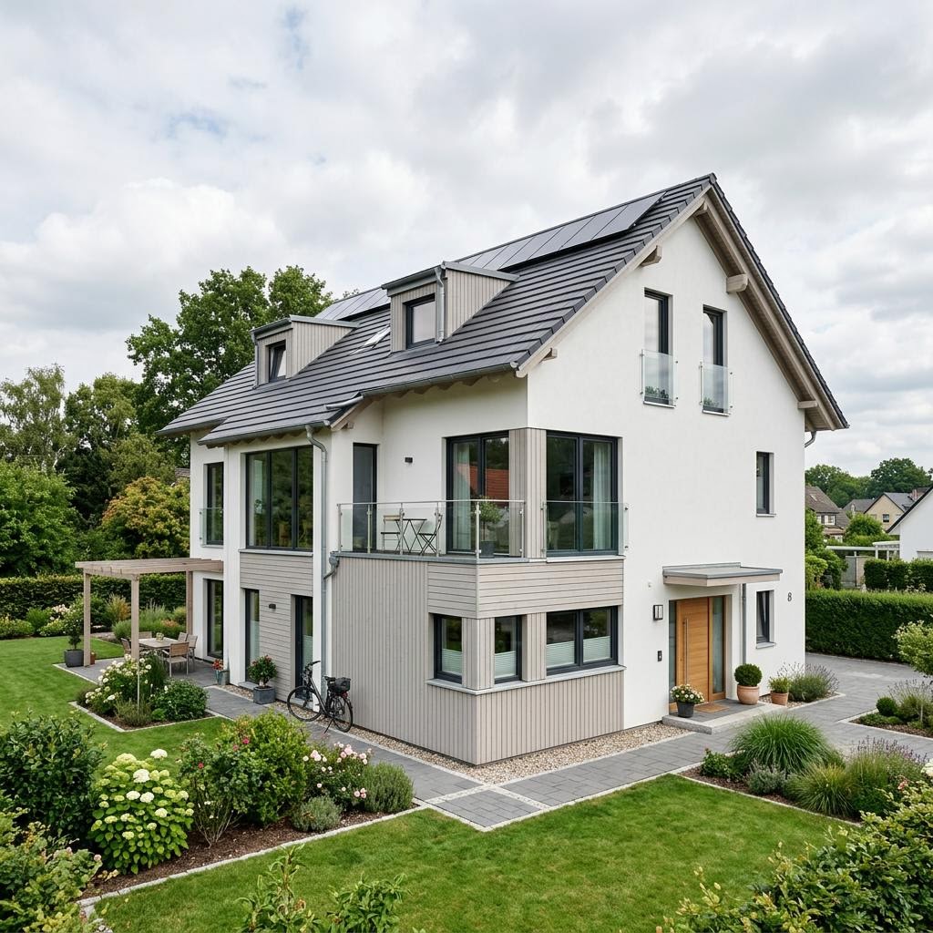 Mehrgenerationenhaus Doppel Nord Mehrgeneration des Herstellers Danhaus — in Holzrahmenbauweise, rund 174 m²