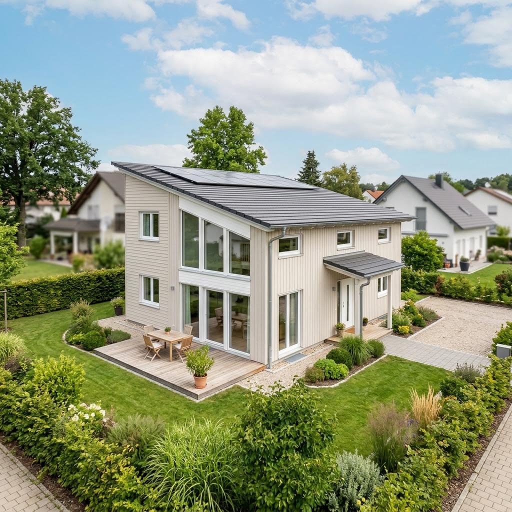 Modulhaus Modulhaus Lyng 84 des Herstellers Danhaus Deutschland — Pultdach, 84 m²