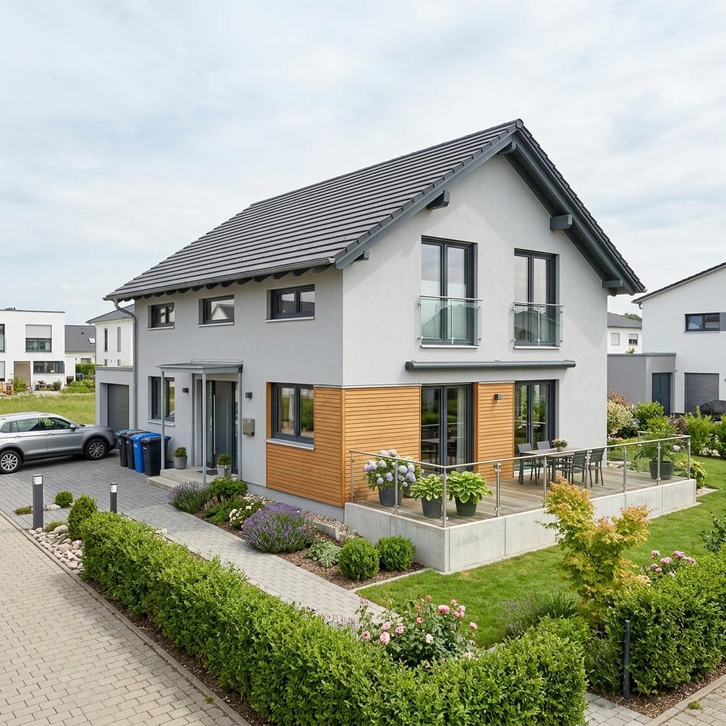 Ausbauhaus Family 157 V2 des Herstellers Danwood — in Holztafelbauweise, rund 157 m²