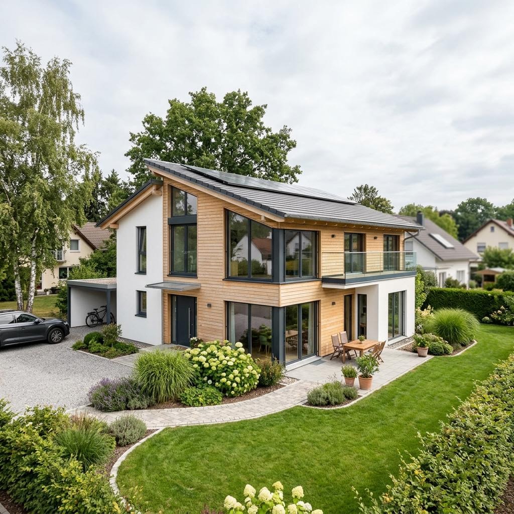 Pultdachhaus PultLine 131 des Herstellers Danwood mit Festpreis-Prinzip und Solardach