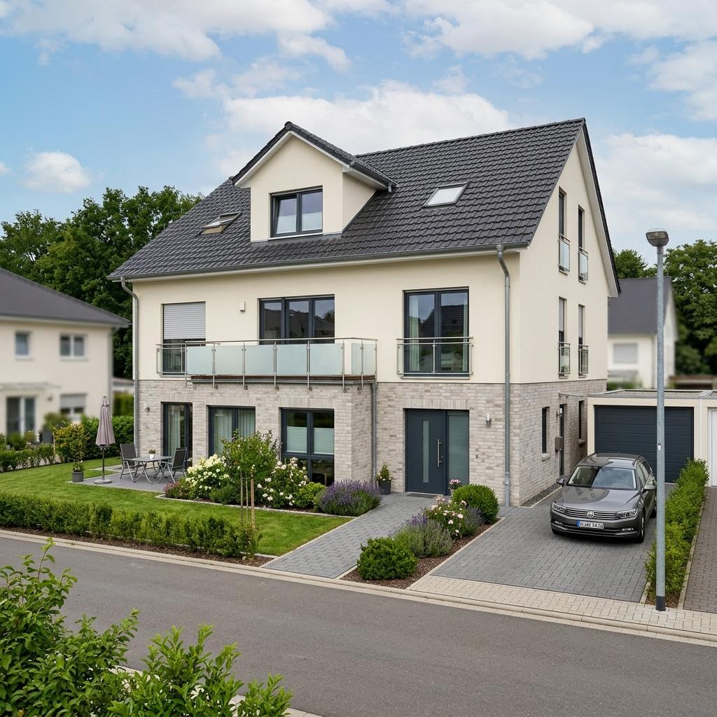 Doppelhaus Doppelhaushälfte Block 142 des Herstellers Deutsche Neubau — Massivhaus mit 142 m²