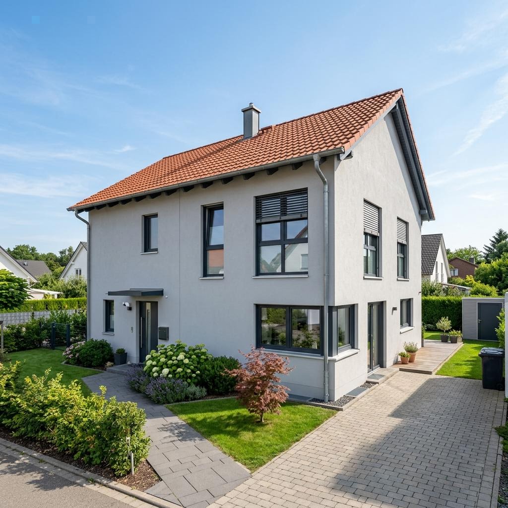 Doppelhaus DH Aura 125 des Herstellers Town & Country mit Satteldach — massive Doppelhaushälfte mit 125 m²