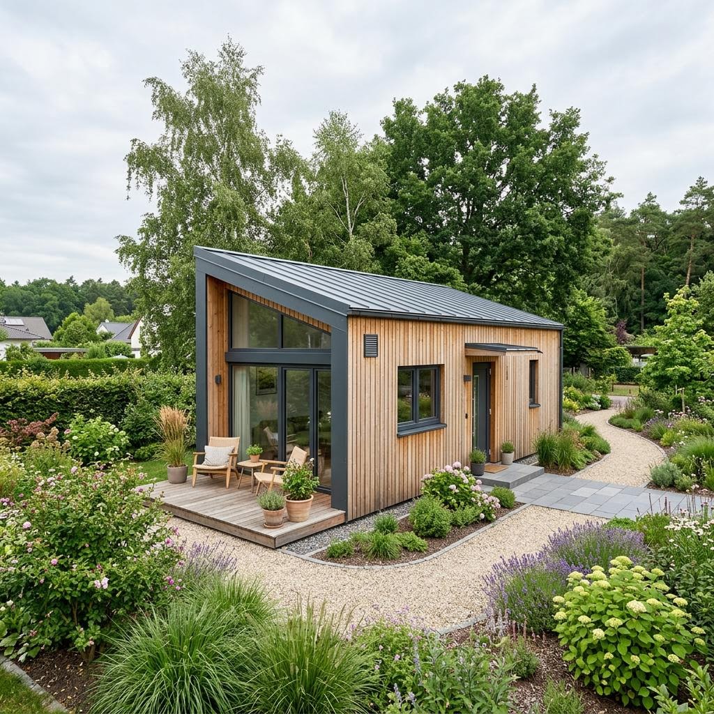 Tiny House Tiny Nordic 31 des Herstellers Dwellii House — skandinavisches Minihaus mit Pultdach und 31 m²