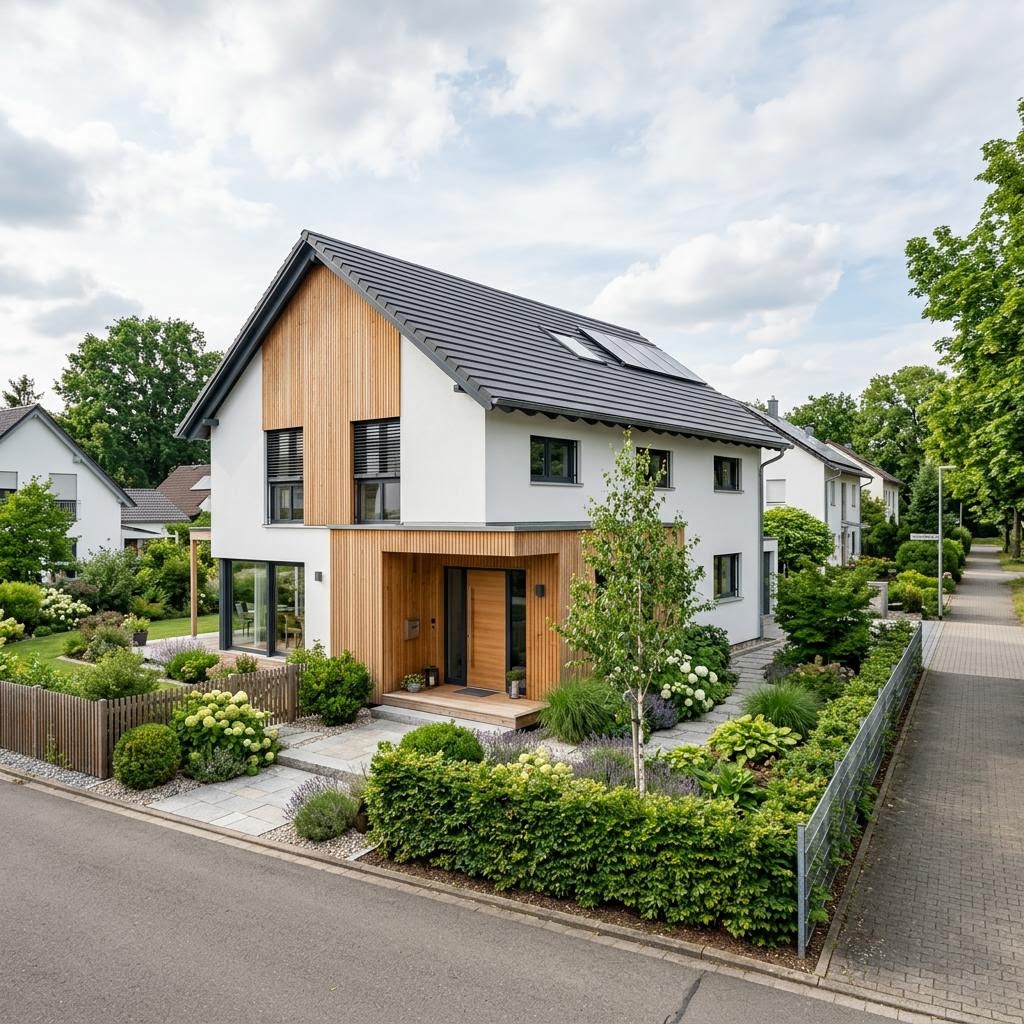 Einfamilienhaus EVOLUTION 143 V5 des Herstellers Bien-Zenker — Fertighausmodell mit rund Satteldach und 146 m²