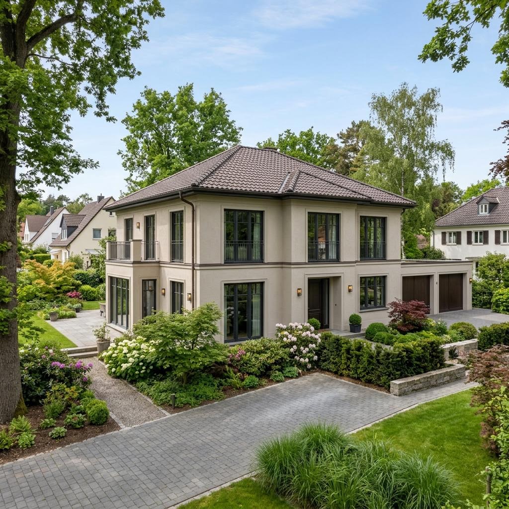 Einfamilienhaus Classic 196 des Herstellers Danwood — Fertighausmodell mit rund Walmdach und 196 m²