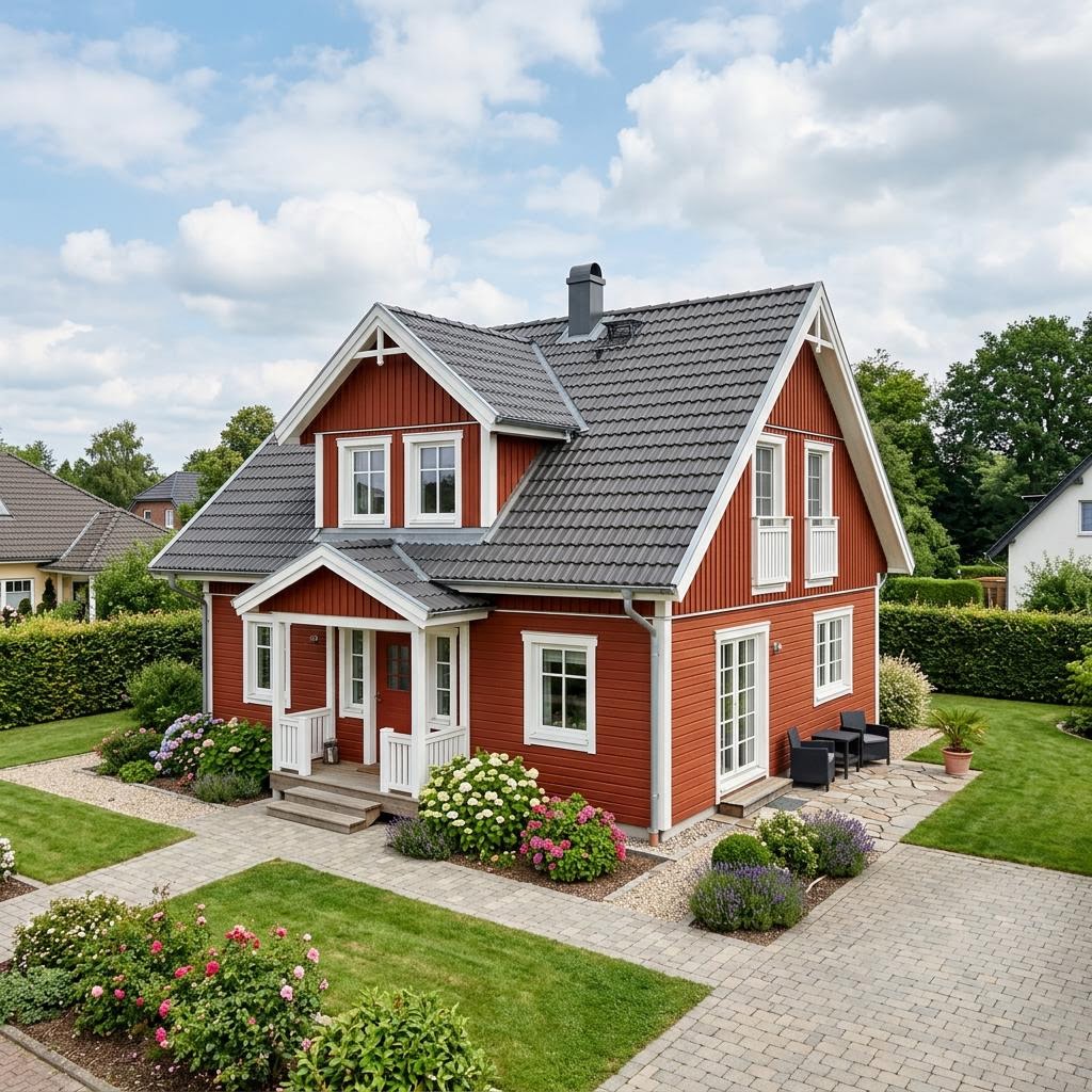 Schwedenhaus Linköping 144 des Herstellers Eksjöhus — Holzhaus mit Satteldach und 144 m²
