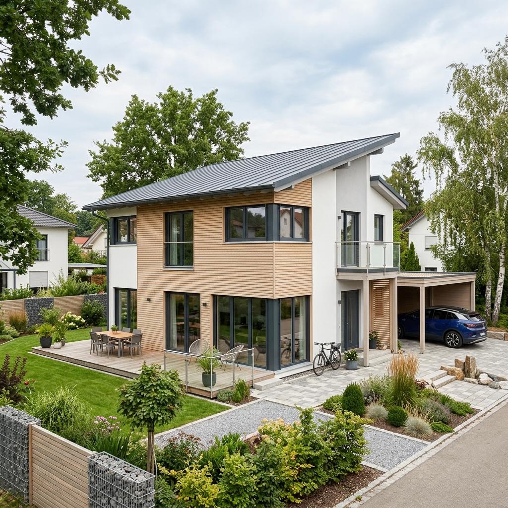 Pultdachhaus PultAktiv 138 des Herstellers ELK Haus mit klarer Linie und Solardach