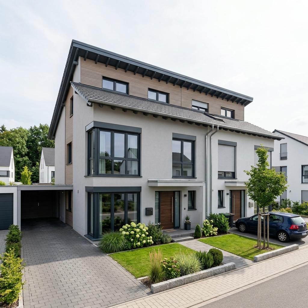 Doppelhaus Doppelhaushälfte Meissen des Herstellers FIBAV — Massivhaus mit 142 m²