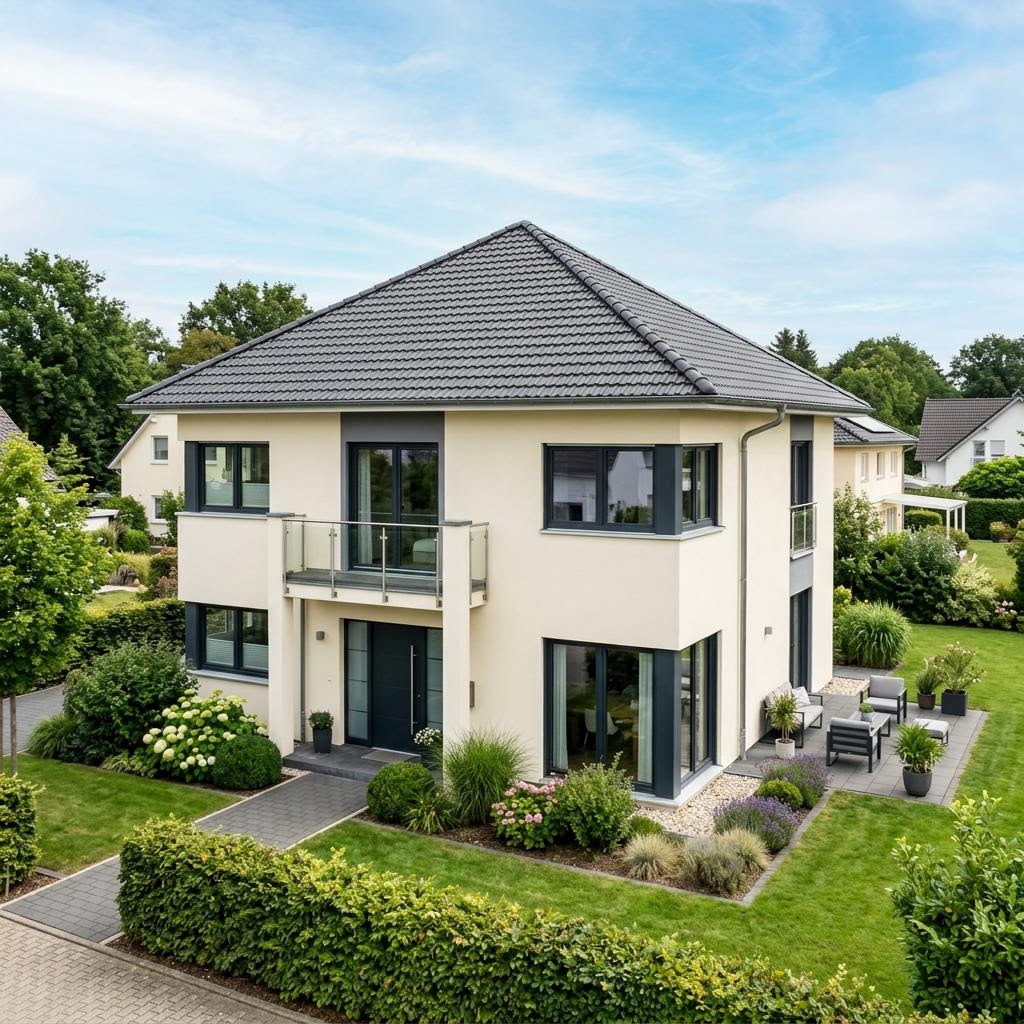 Stadtvilla Stadtvilla Zelt 125 des Herstellers FIBAV Massivhaus mit Zeltdach — 125 m²