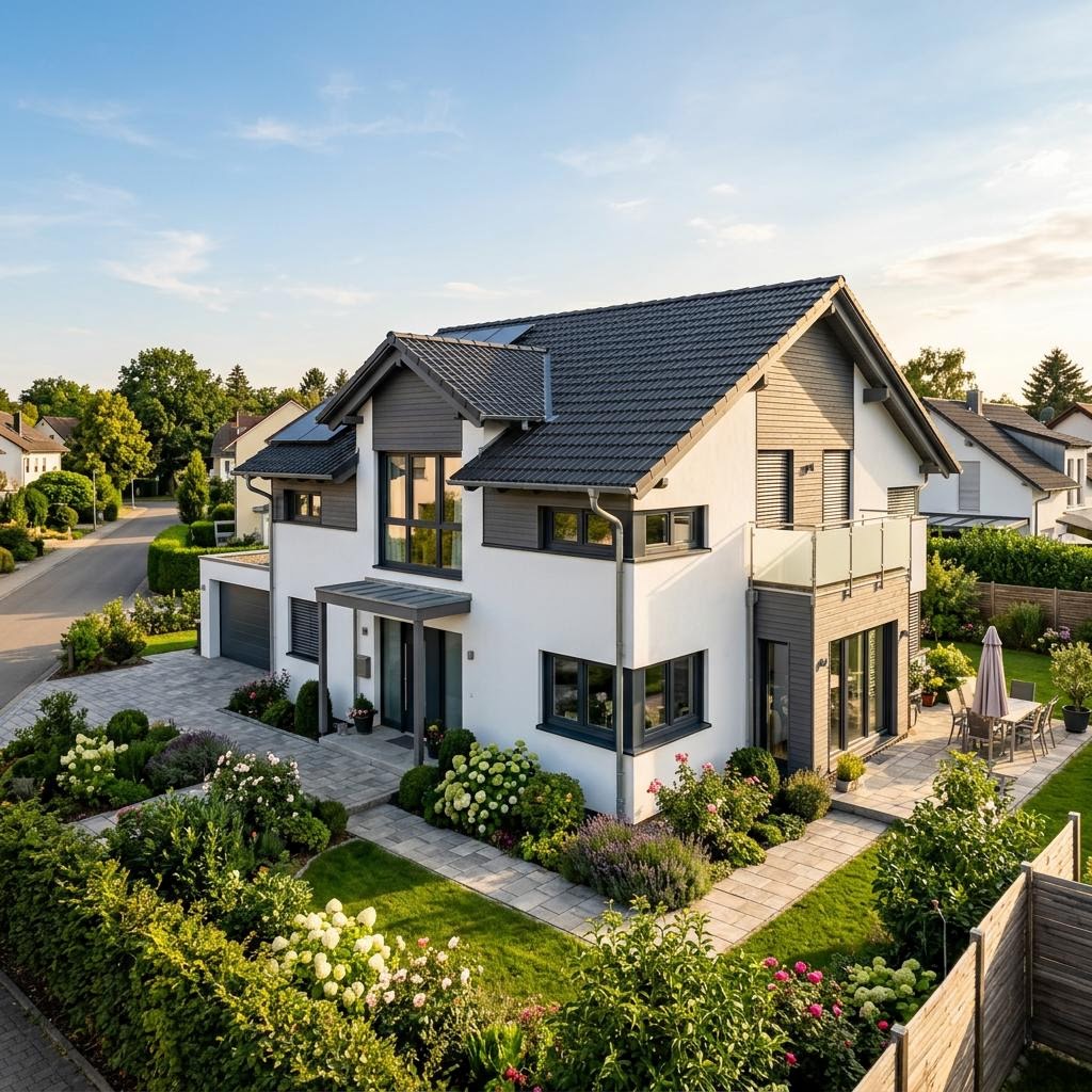Einfamilienhaus VIO Familienhaus 150 des Herstellers FingerHaus mit Satteldach
