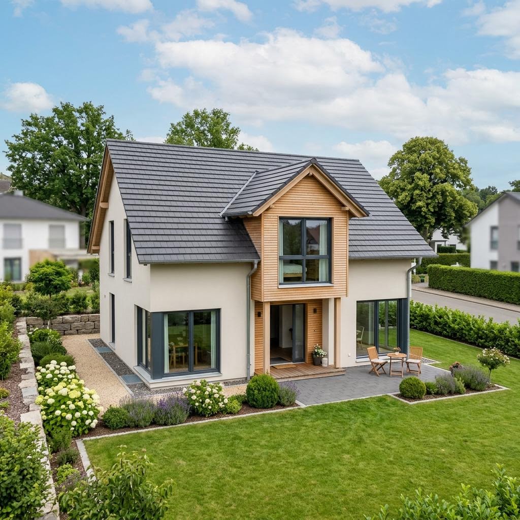 Einfamilienhaus Landhaus Zwerch 144 des Herstellers FischerHaus mit Zwerchdach — 144 m²