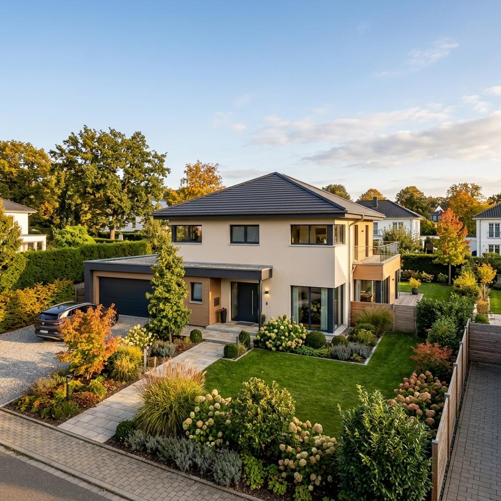 Kubische Stadtvilla Quadria 166 des Herstellers FischerHaus mit Zeltdach