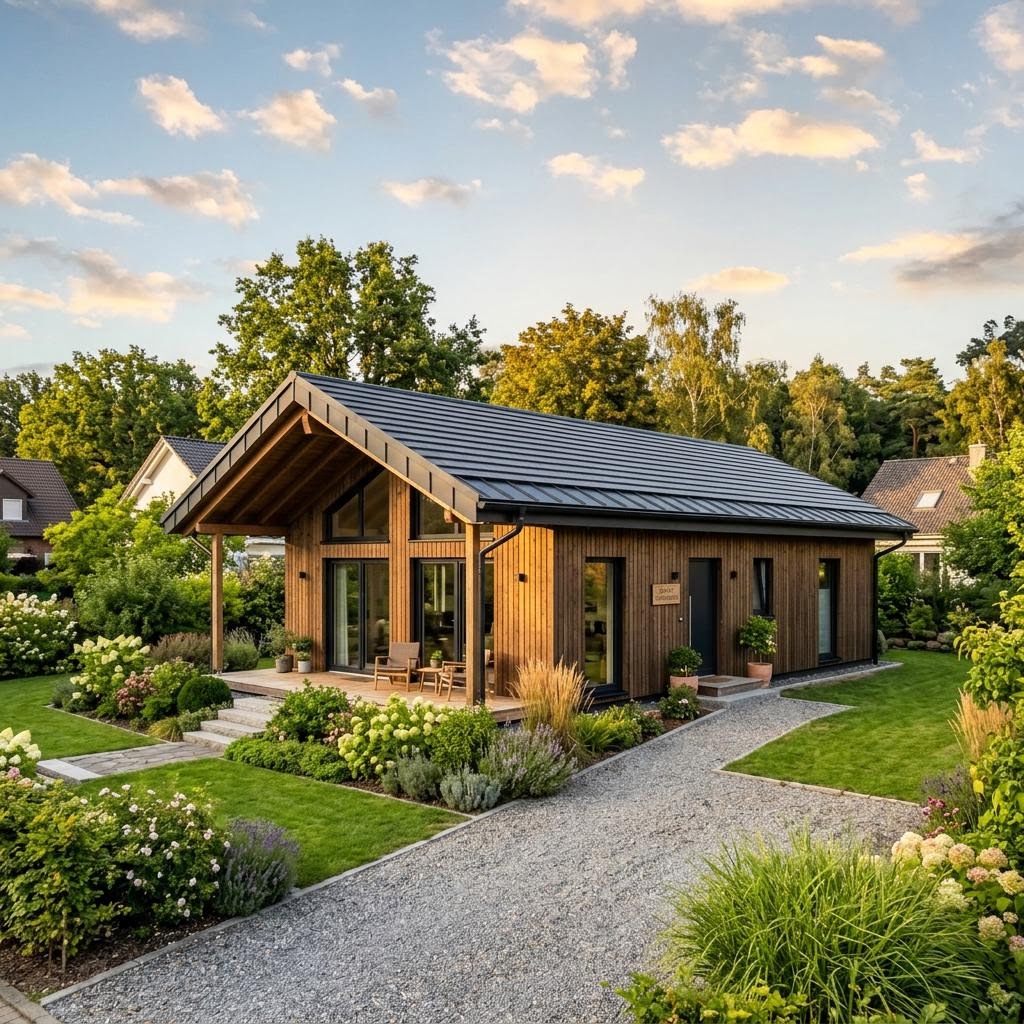 Chalet Chalet Höhenweg des Herstellers Fjorborg Holzhäuser mit Satteldach und Holzfassade