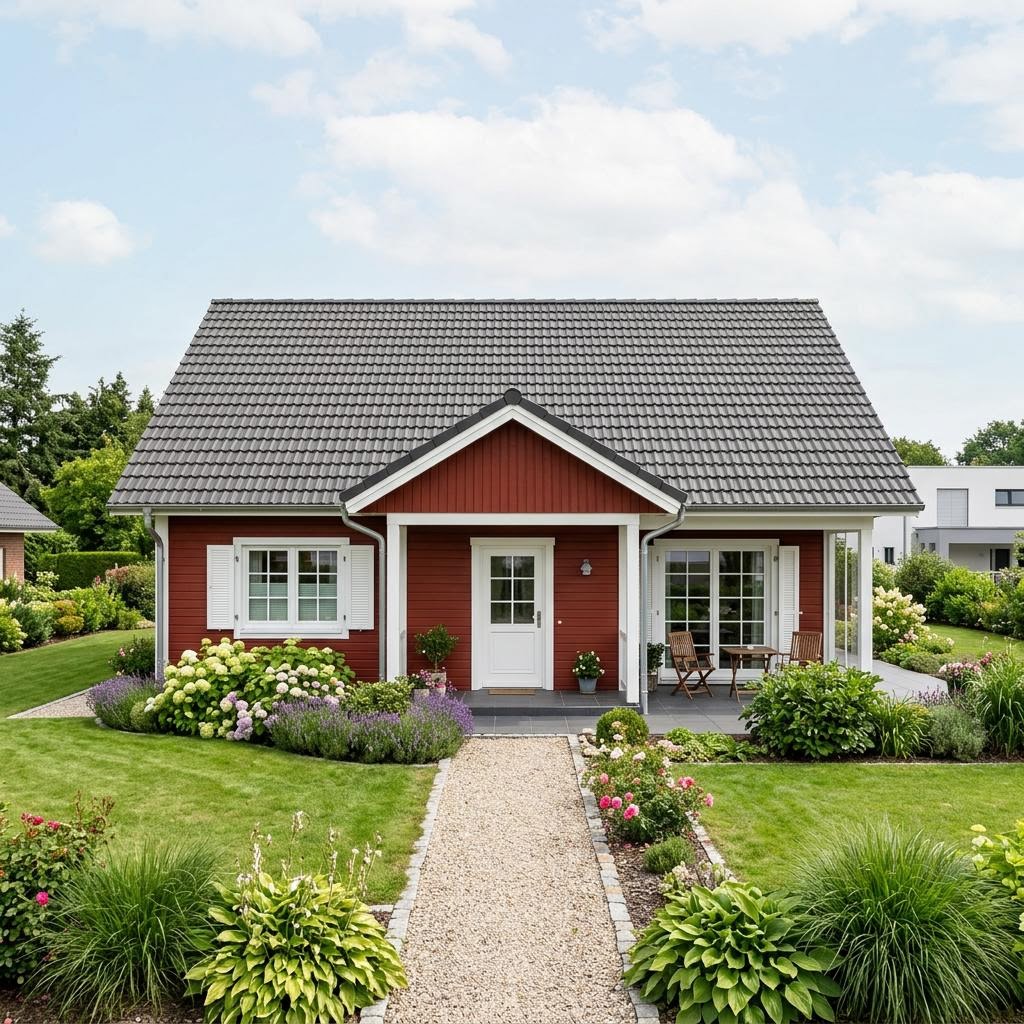 Schwedenhaus Trelleborg Plus des Herstellers Fjorborg Häuser — in Holzrahmenbauweise, rund 118 m²