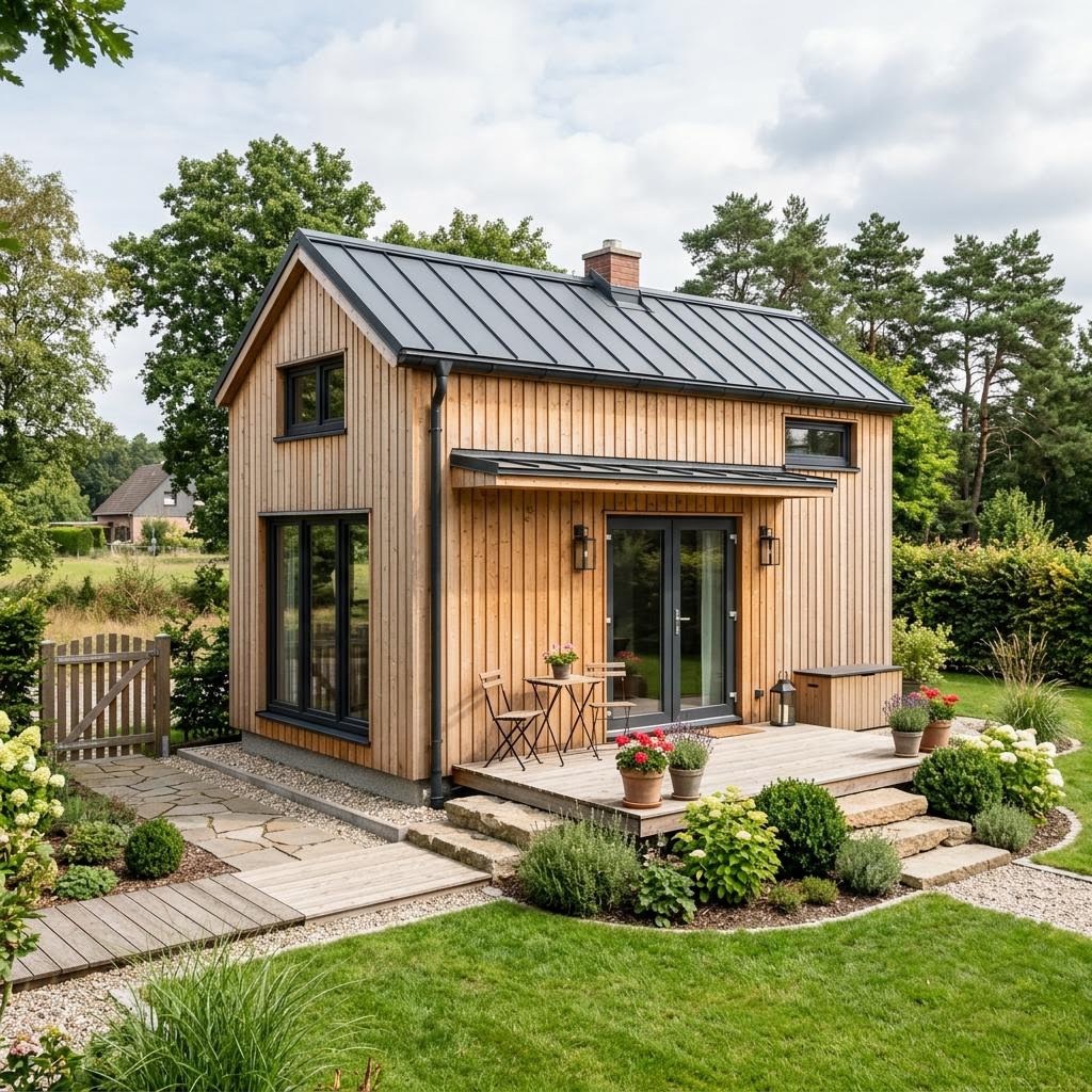 Tiny House Lund 30 des Herstellers Fjorborg Häuser — Holzmodulbau mit 30 m²