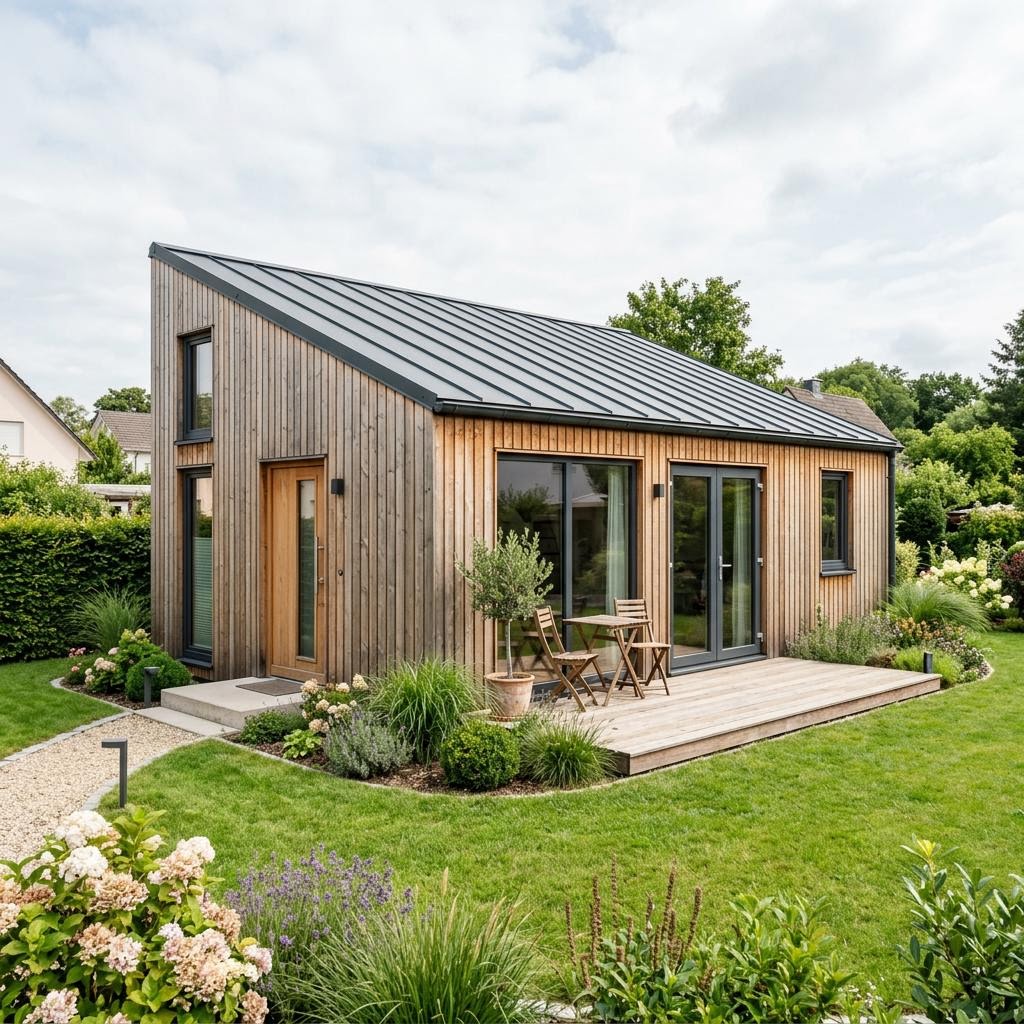 Tiny House Skagen 38 des Herstellers Fjorborg Häuser — Holzmodulbau mit 38 m²