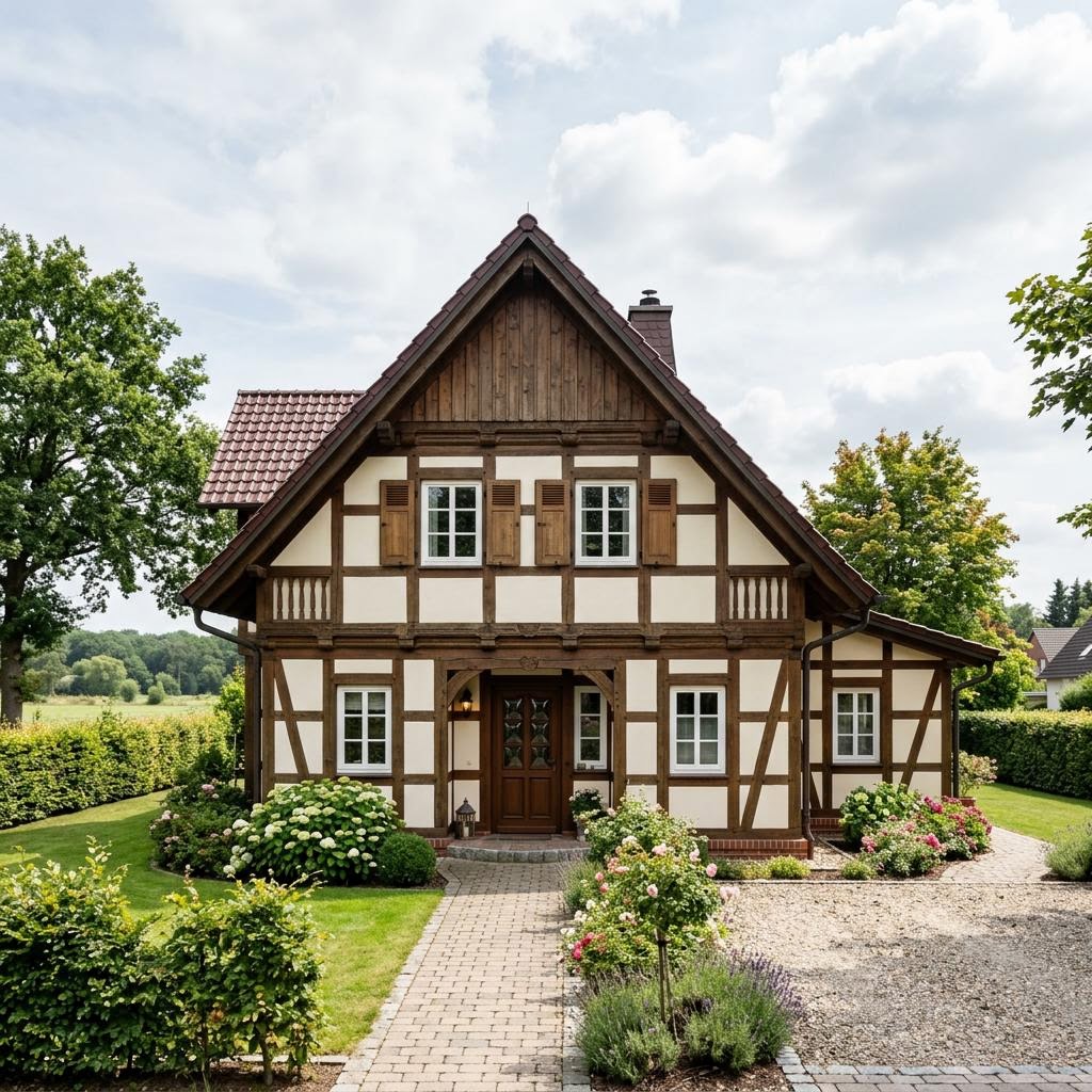 Fachwerkhaus Diele 158 des Herstellers Fuhrberger Blockhaus — Eichen-Fachwerk mit 158 m²