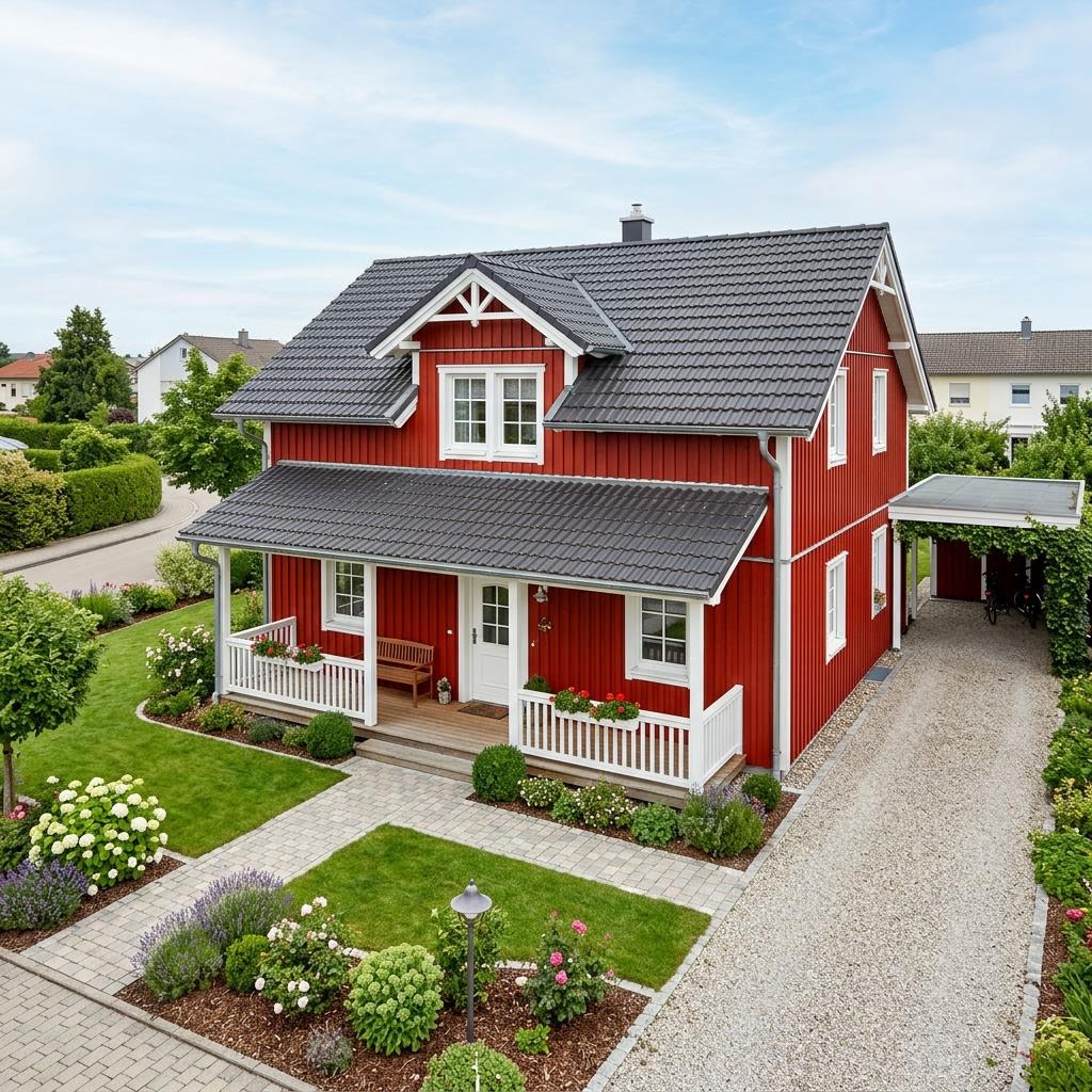 Schwedenhaus Newport 134 des Herstellers Greenville — Holzhaus mit Schleppdach und 134 m²