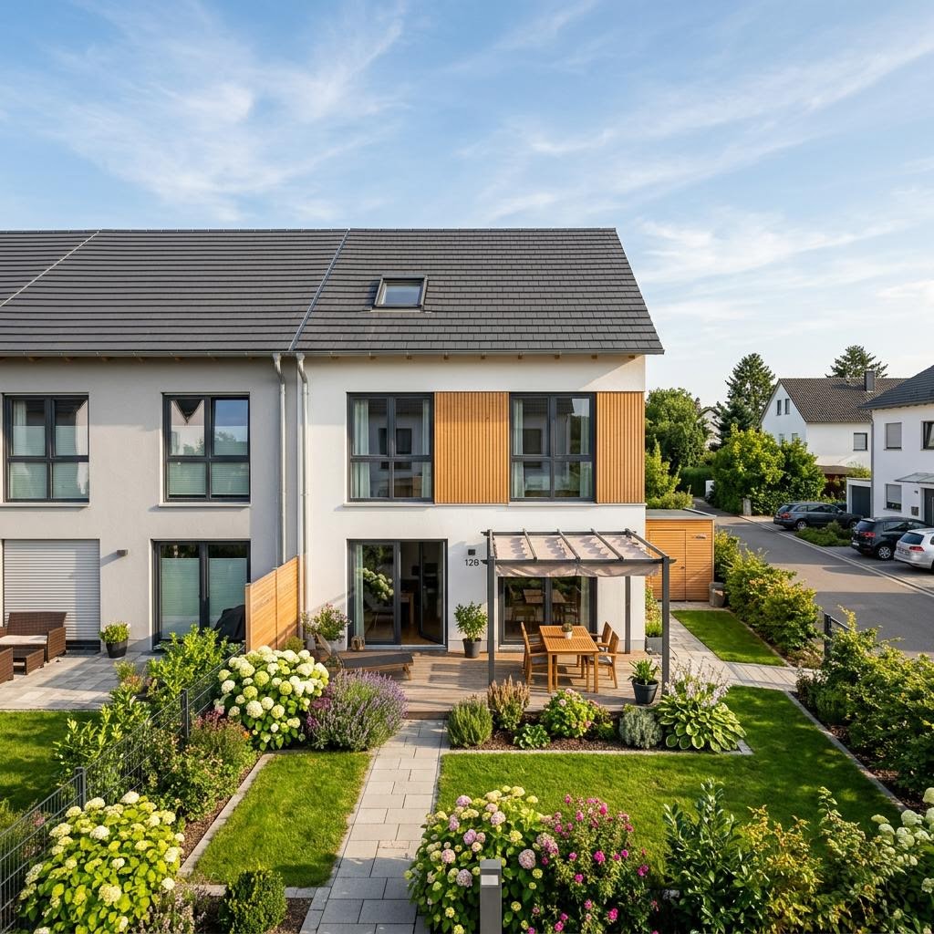 Reihenhaus Reihenmittelhaus Avantera R120 des Herstellers GUSSEK HAUS mit Satteldach und 120 m² Wohnfläche