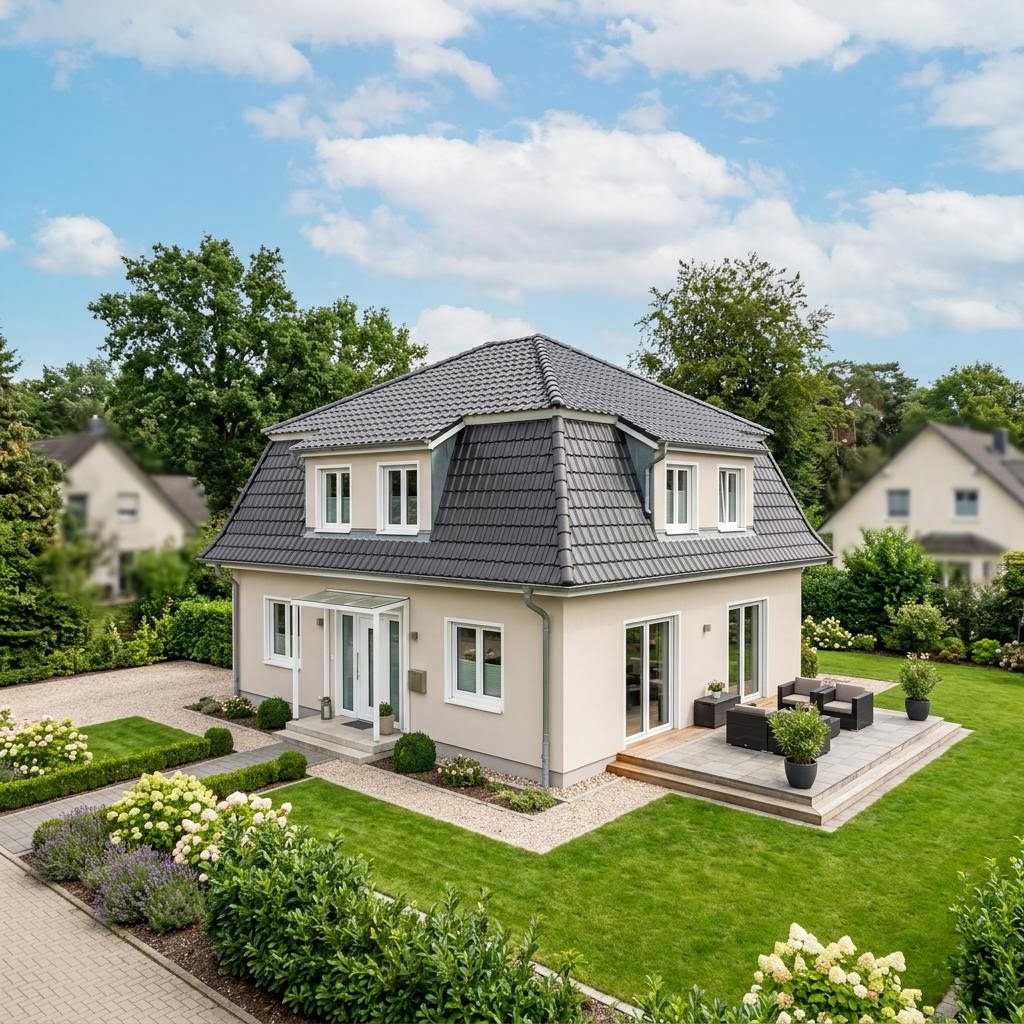 Stadtvilla Villa Mansarde 160 des Herstellers GUSSEK HAUS mit Mansarddach — 160 m²