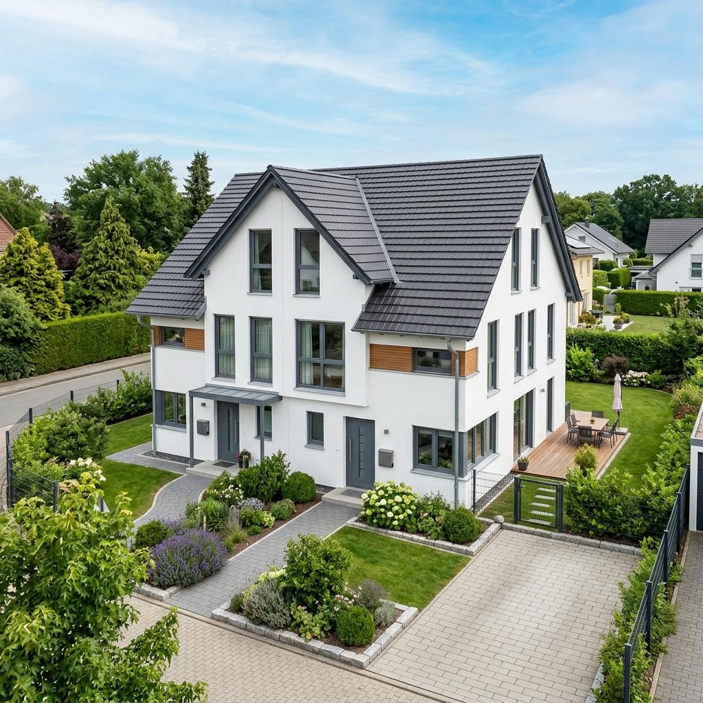 Zweifamilienhaus Zweifamilienhaus Doppio 190 des Herstellers GUSSEK HAUS — Zwerchdach, 190 m²