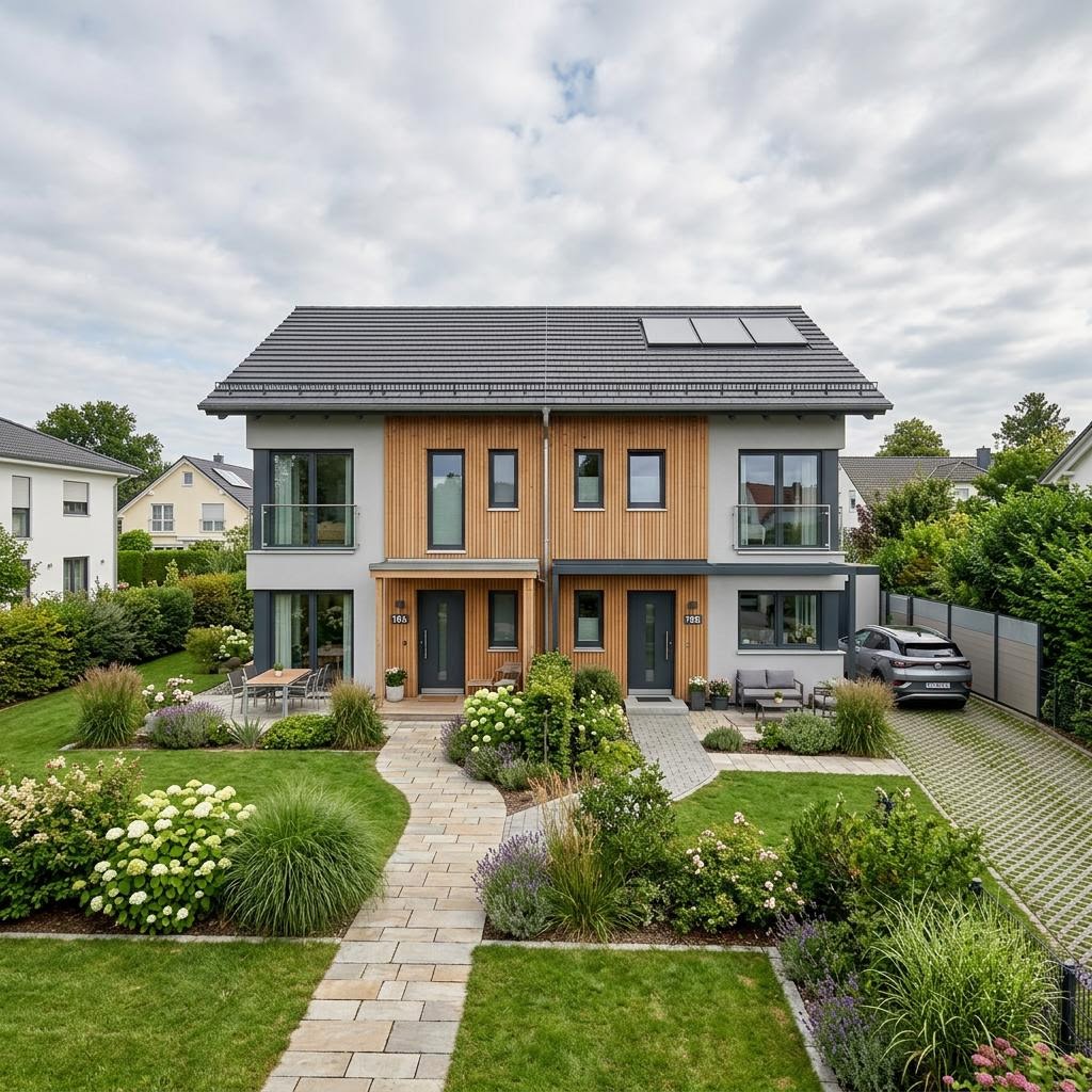 Zweifamilienhaus Zweifamilienhaus Familia 198 des Herstellers Haas Fertigbau — Satteldach, 198 m²