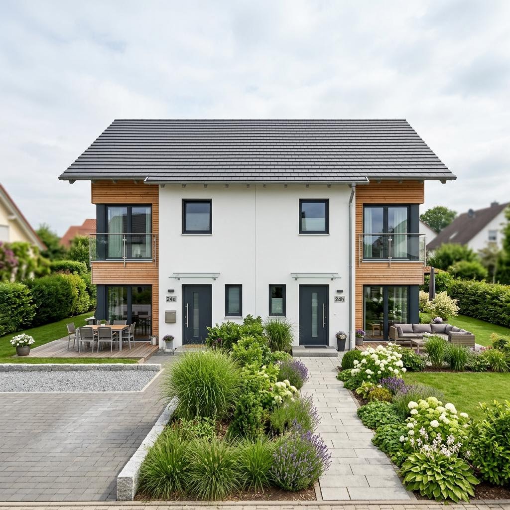 Doppelhaus Doppelhaus Variant Duo 125 des Herstellers Hanse Haus — Satteldach, 125 m²