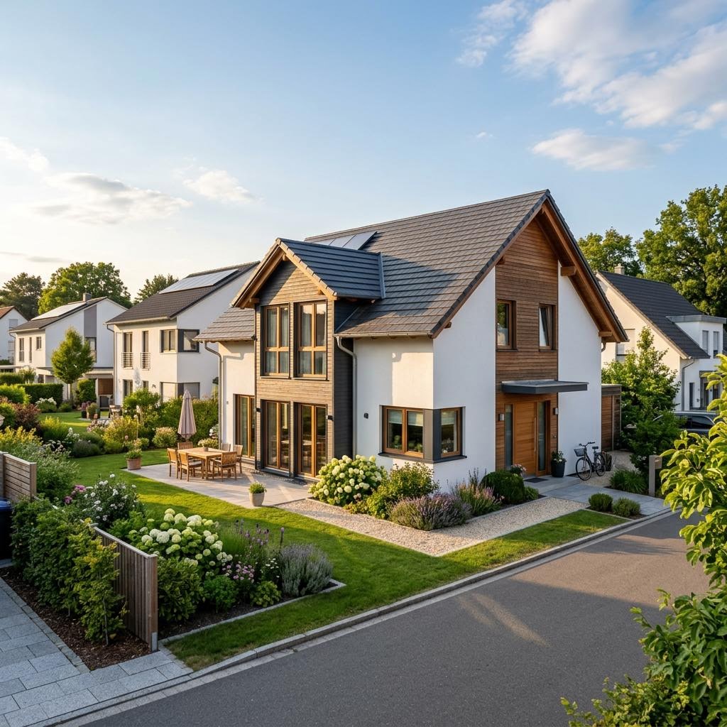 Reihenhaus Reihenendhaus Variant R148 des Herstellers Hanse Haus mit Satteldach und 148 m² Wohnfläche