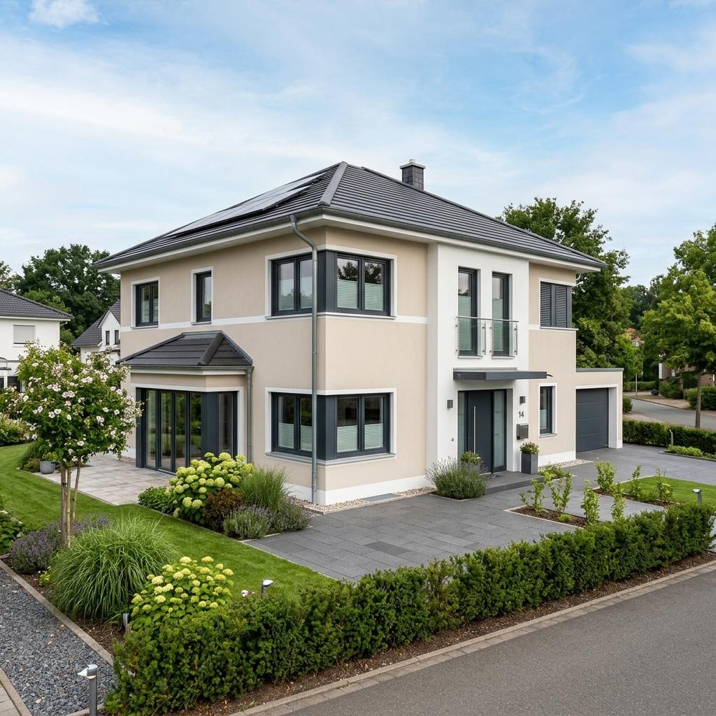 Stadtvilla Stadtvilla 170 des Herstellers Hanse Haus — in Holztafelbauweise, rund 170 m²