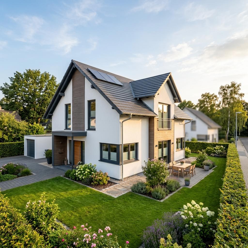 Einfamilienhaus Variant Familie 142 des Herstellers Hanse Haus mit Satteldach