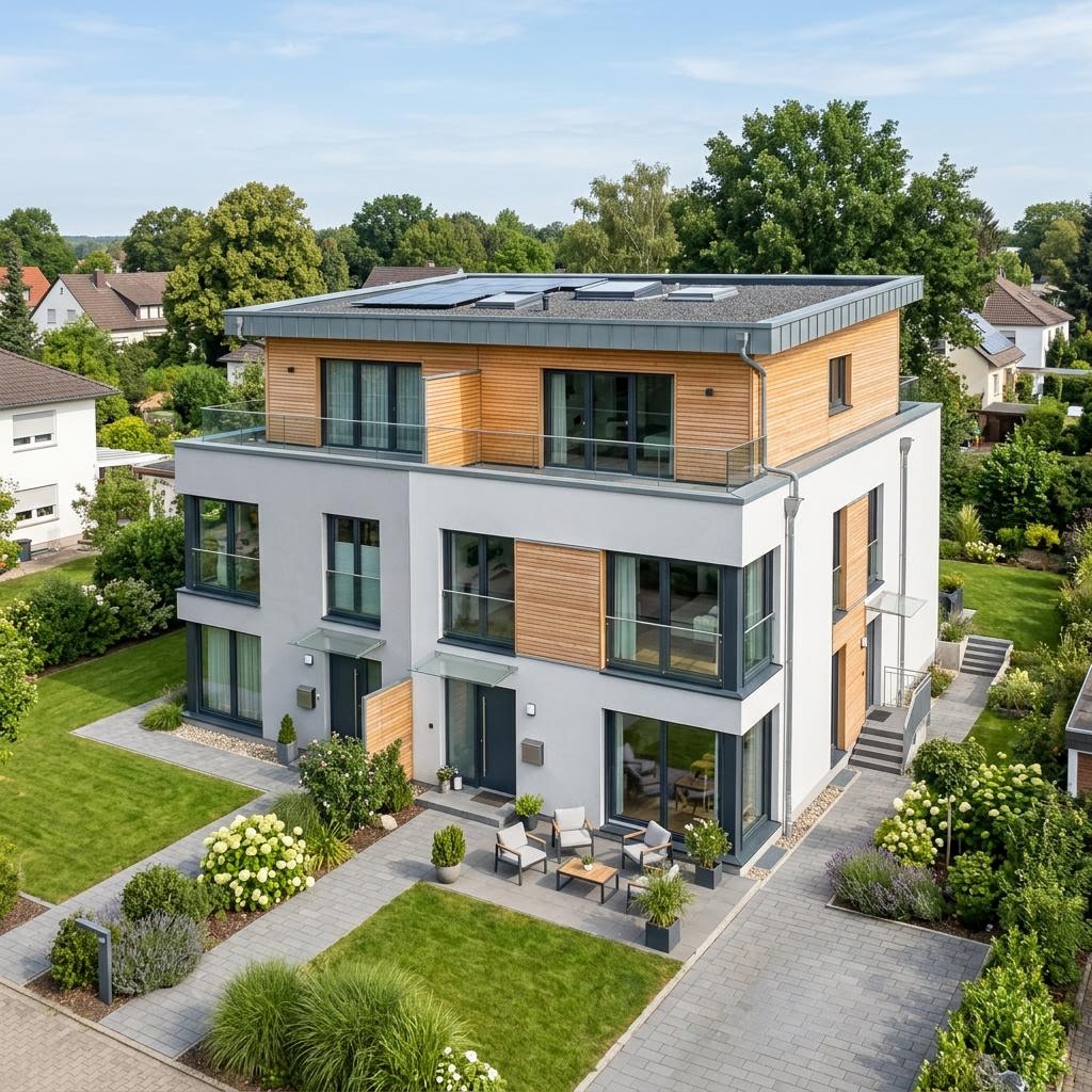 Zweifamilienhaus Zweifamilienhaus Variant 235 des Herstellers Hanse Haus — Flachdach, 235 m²